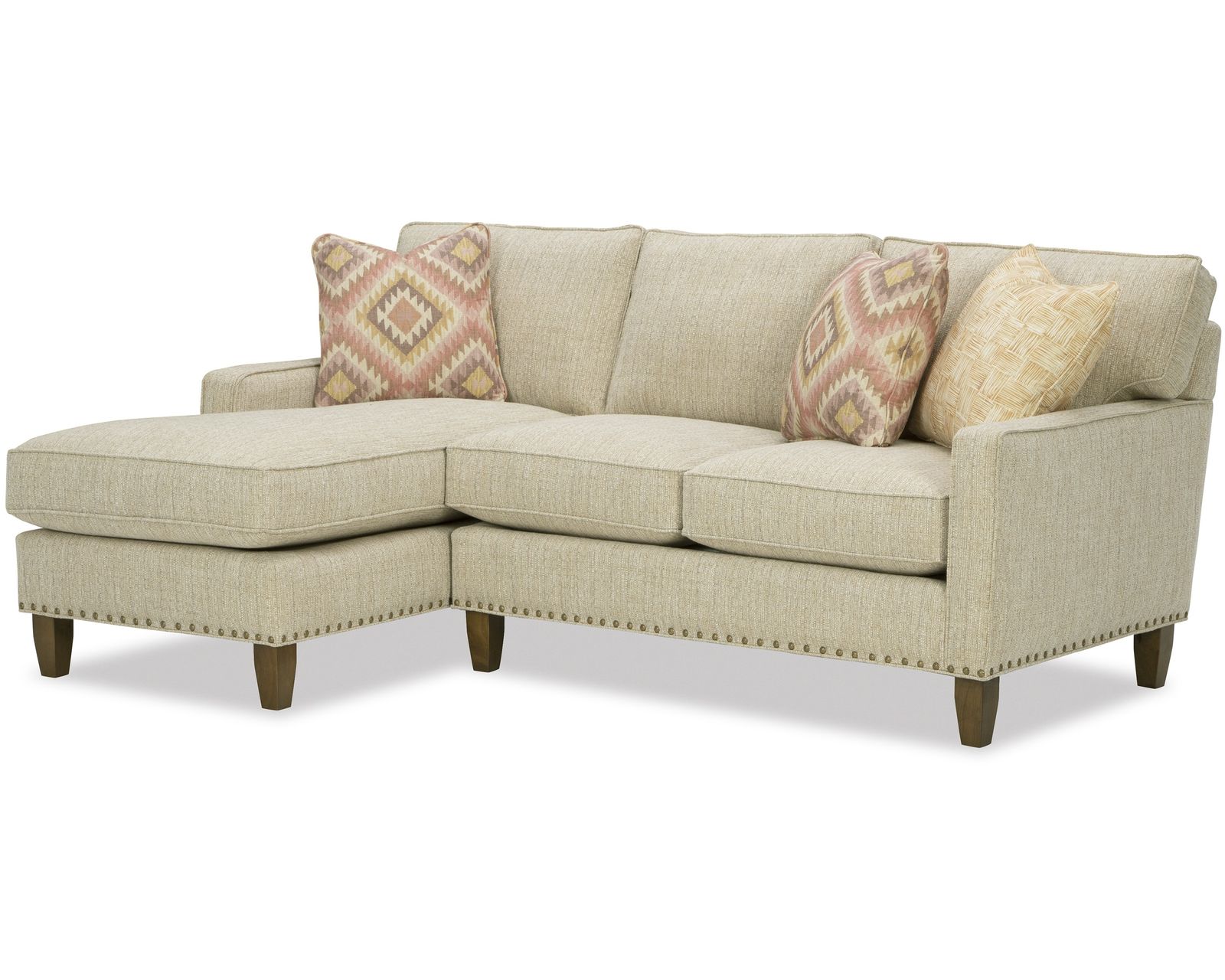 Paula Deen 252 Your Way Sofa Chaise Sectional (+100 High Performance Fabrics) - Layout A: Two Piece Sectional 65" x 92"