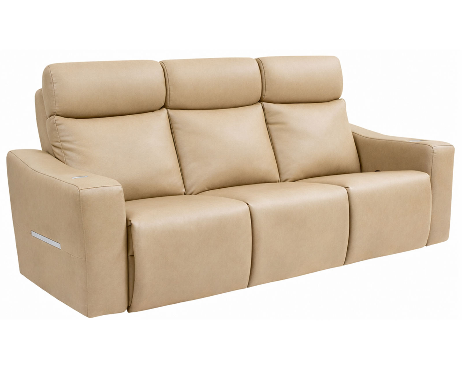 Audrey Dual Power Reclining Sofa — Available in Standard & Wide Cushions, 140+ Leather Options, and 82", 85", or 114" Widths - Audrey 85" Power Headrest Power Reclining Sofa (3 cushions)