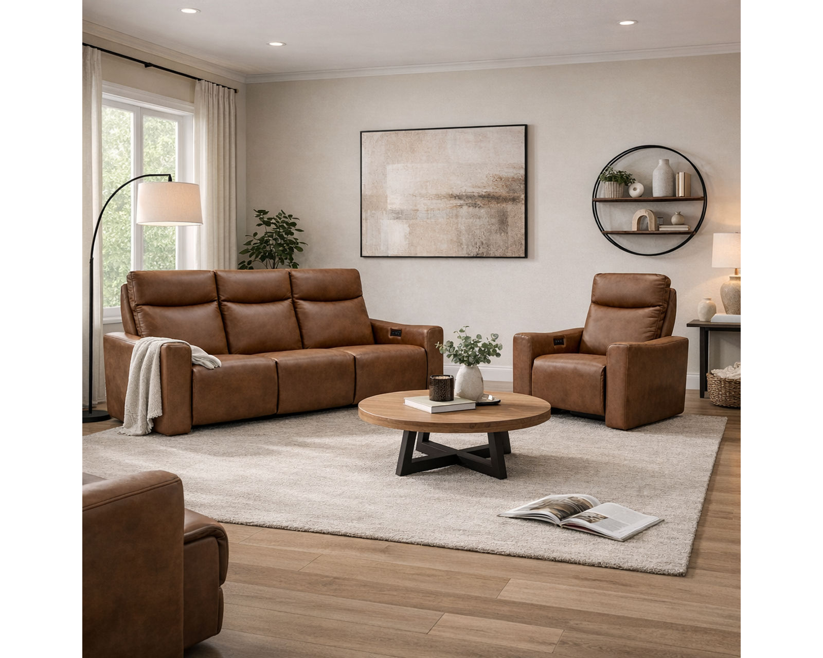 Fabian Dual Power Reclining Sofa — Available in Standard & Wide Cushions, 140+ Leather Options, and 79", 84", or 111" Widths - Designed for Comfort. Built for Life. Priced for You.