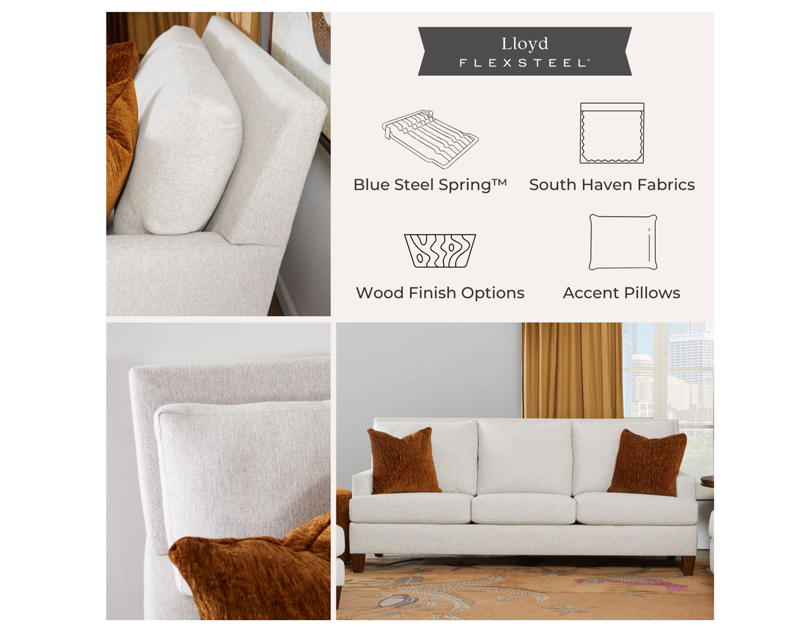 Lloyd 5160 Sofa (+100 colors) 86"