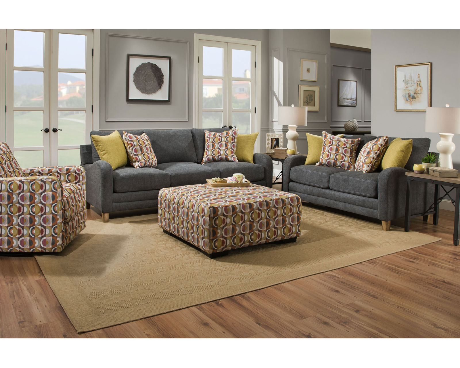 Palmer Stationary Sofa (88") Includes Pillows