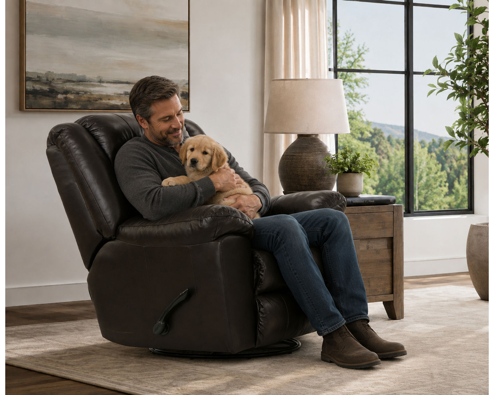 Transformer II Ultimate 90" Italian Leather Sofa w/3 Recliners & Drop Down Table - Built for Comfort. Designed to Last.