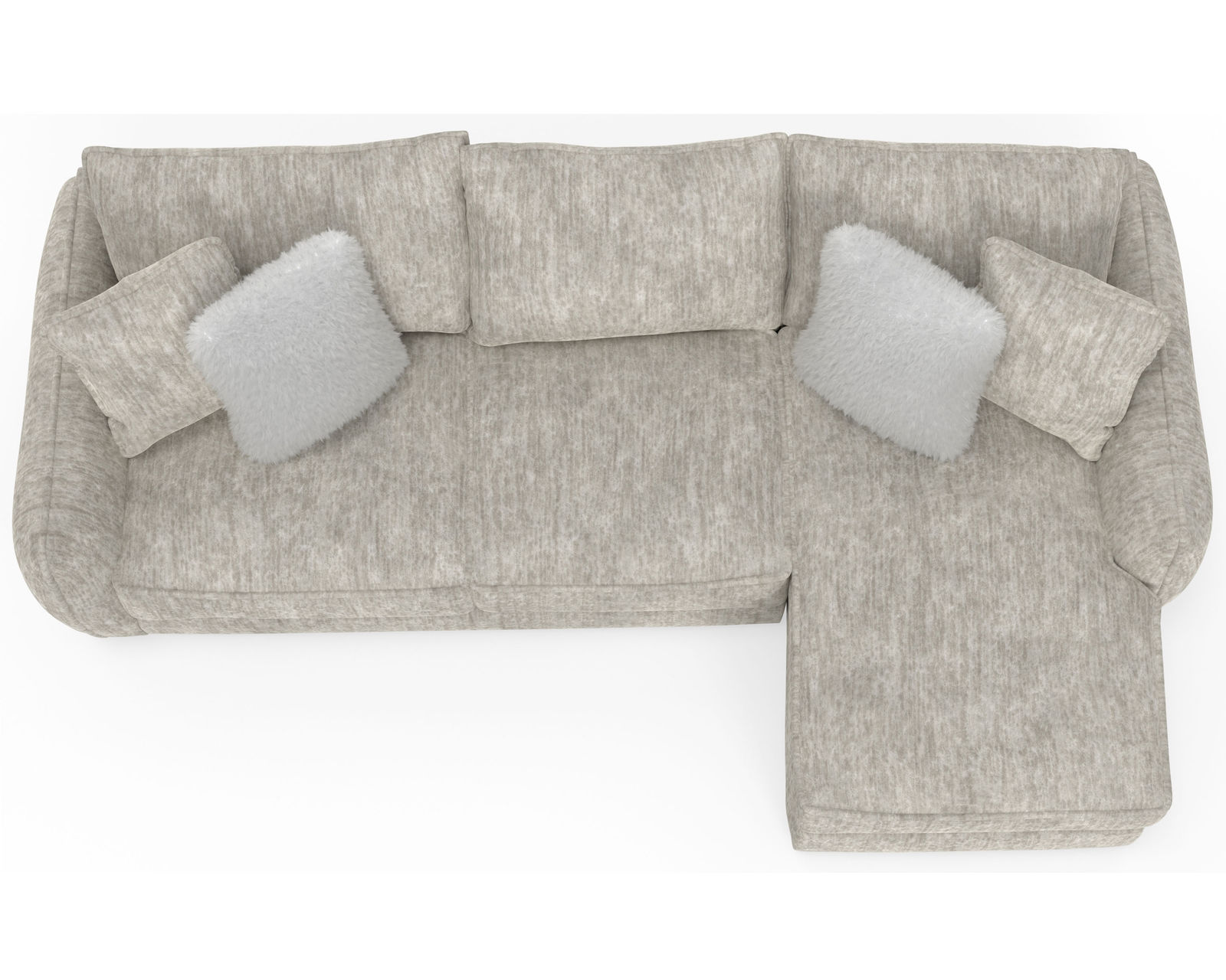 Bucktown 2306 Stationary Sectional (includes pillows) - Layout B: Two Piece Sectional 129"x 78"