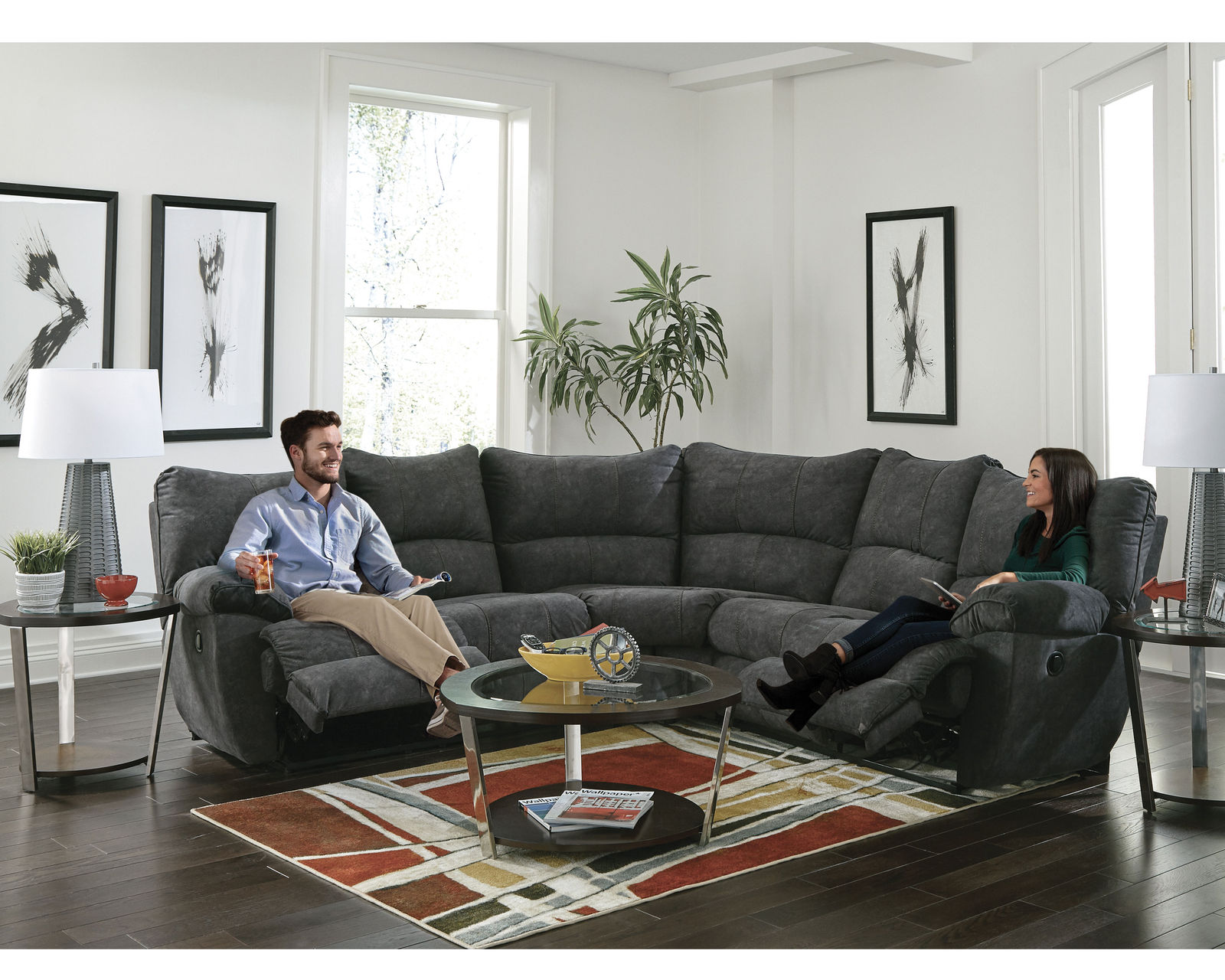 Shane 2 Piece Reclining Sectional