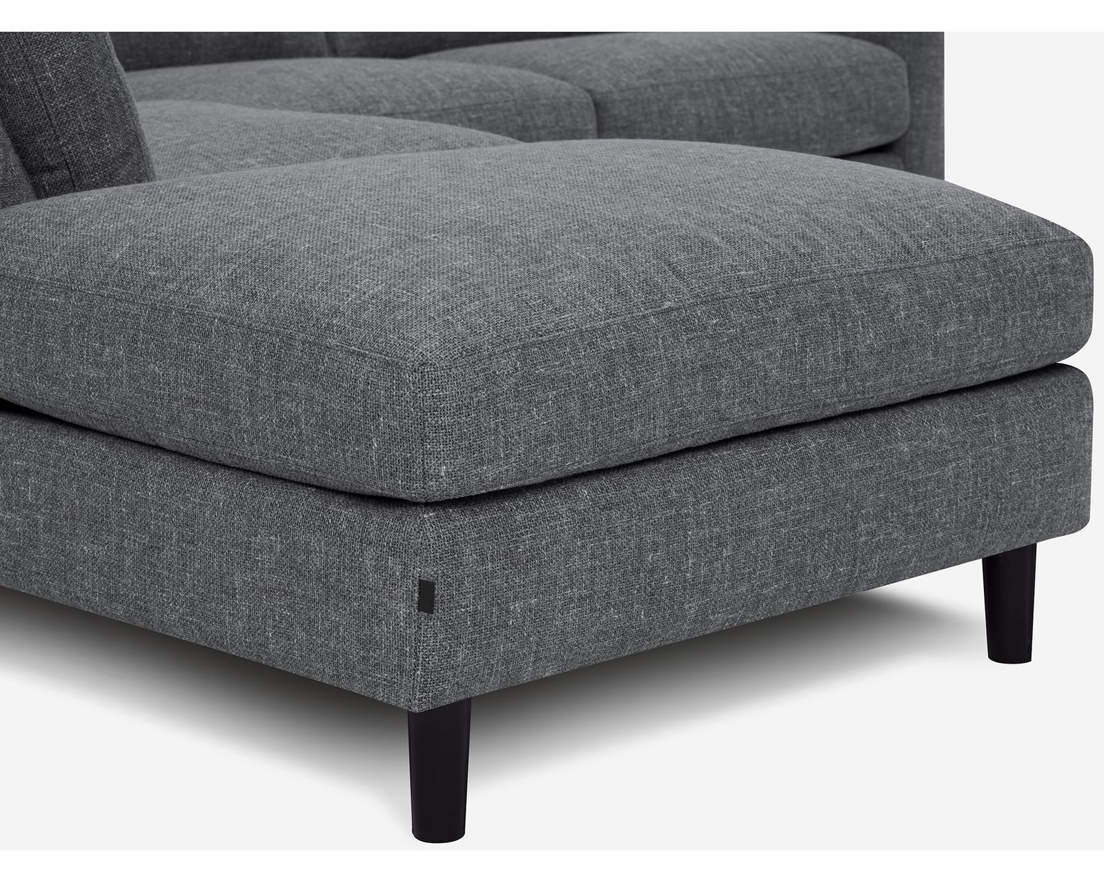 Oscar 77158 Sectional with Backless Chaise (+50 fabrics) - Choice of three wood finishes