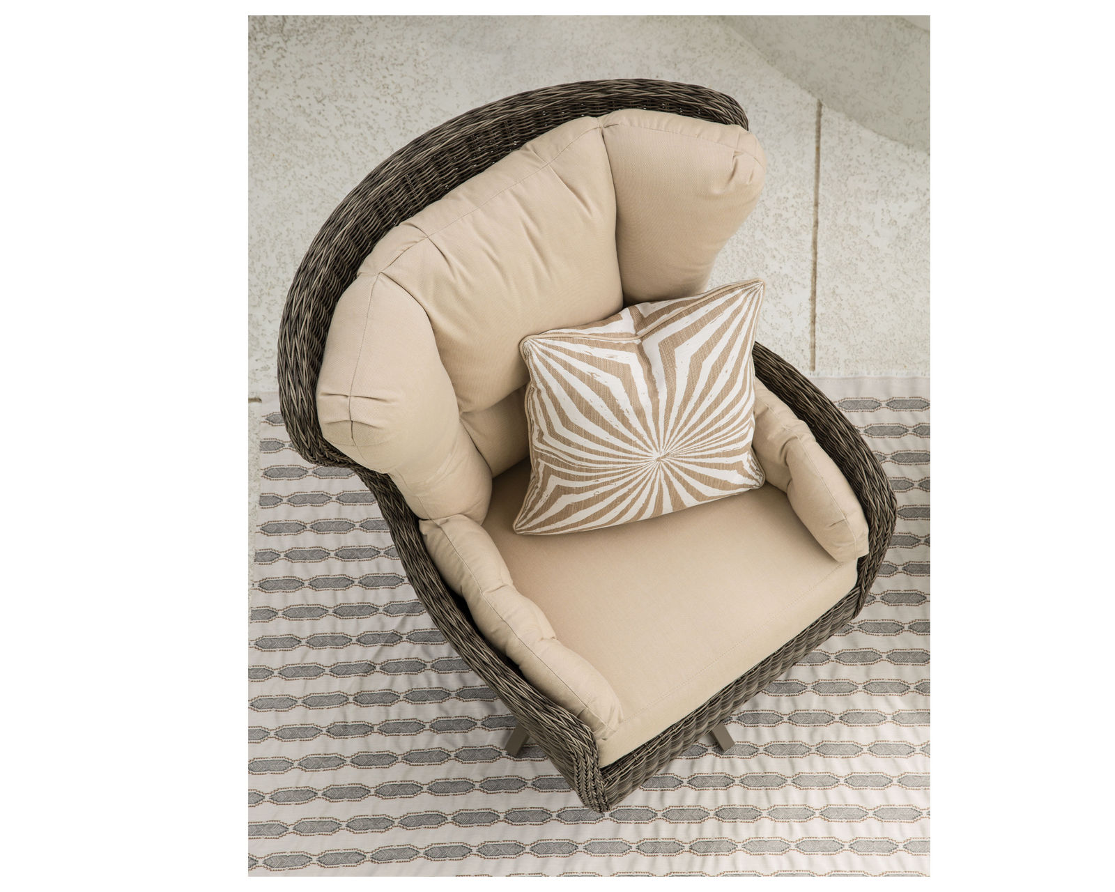 Cocoon High Back Swivel Chair and Ottoman - Made to order fabrics - Cocoon High Back Swivel Lounge Chair
