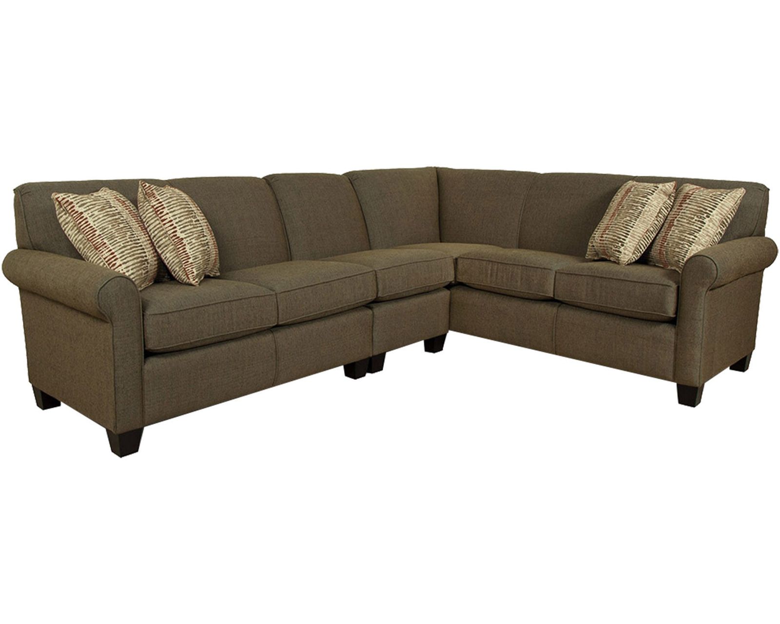 Angie Stationary Sectional  (+100 Standard and Performance Fabrics) - Layout E: Two Piece Sectional 111" x 88"