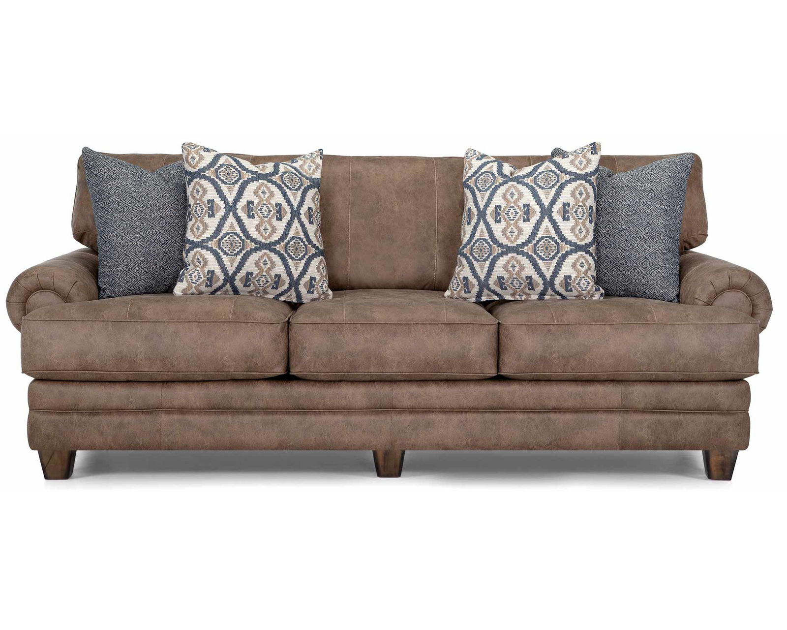 Sicily 101" Wide Sofa (The Look of Worn Leather. The Softness of Fabric)