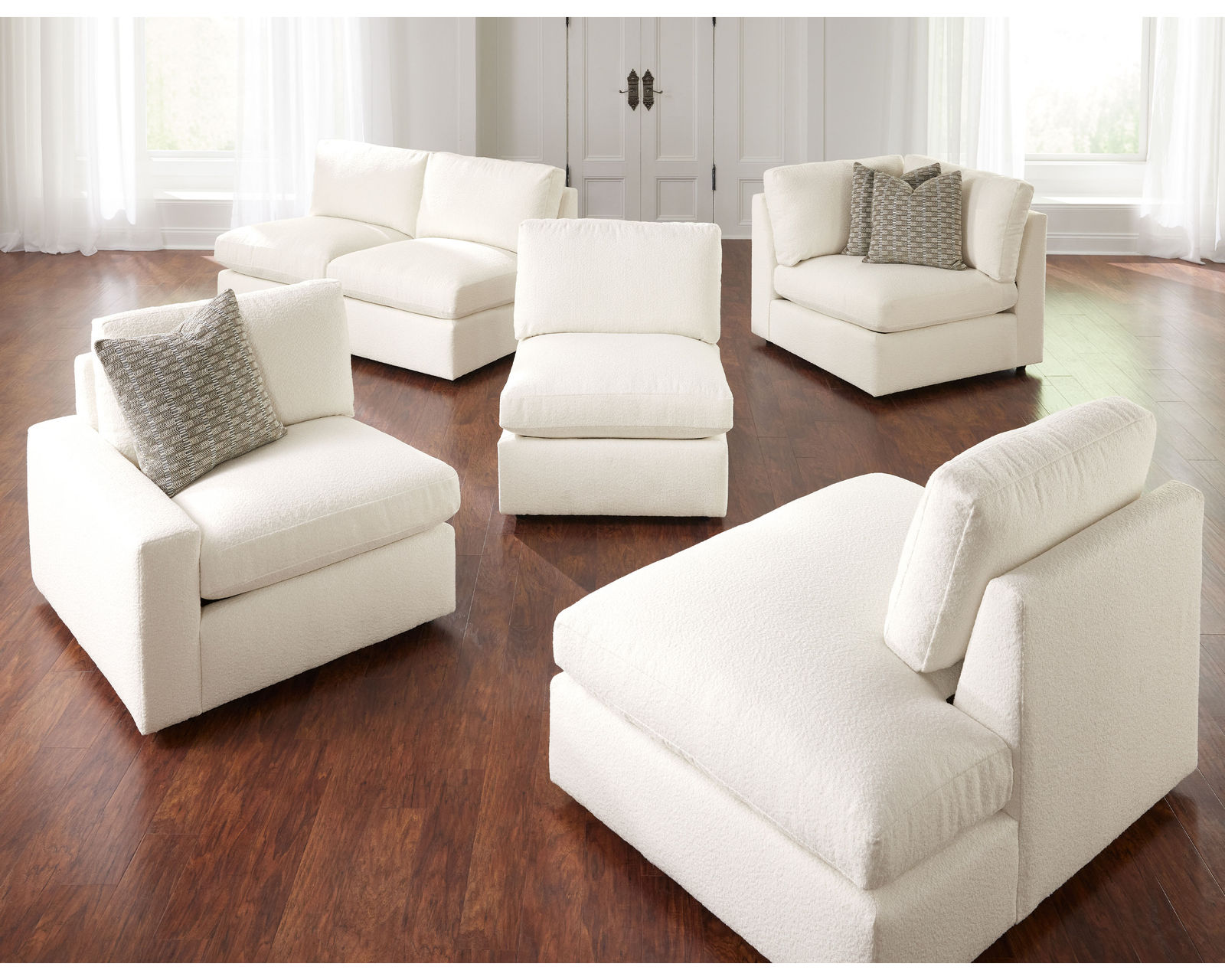Sky 5511 Sectional (hypoallergenic down-like cushion) +100 fabrics - Modular Design