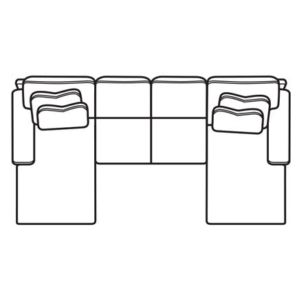 Layout C: Three Piece Sectional 65" x 119" x 65"