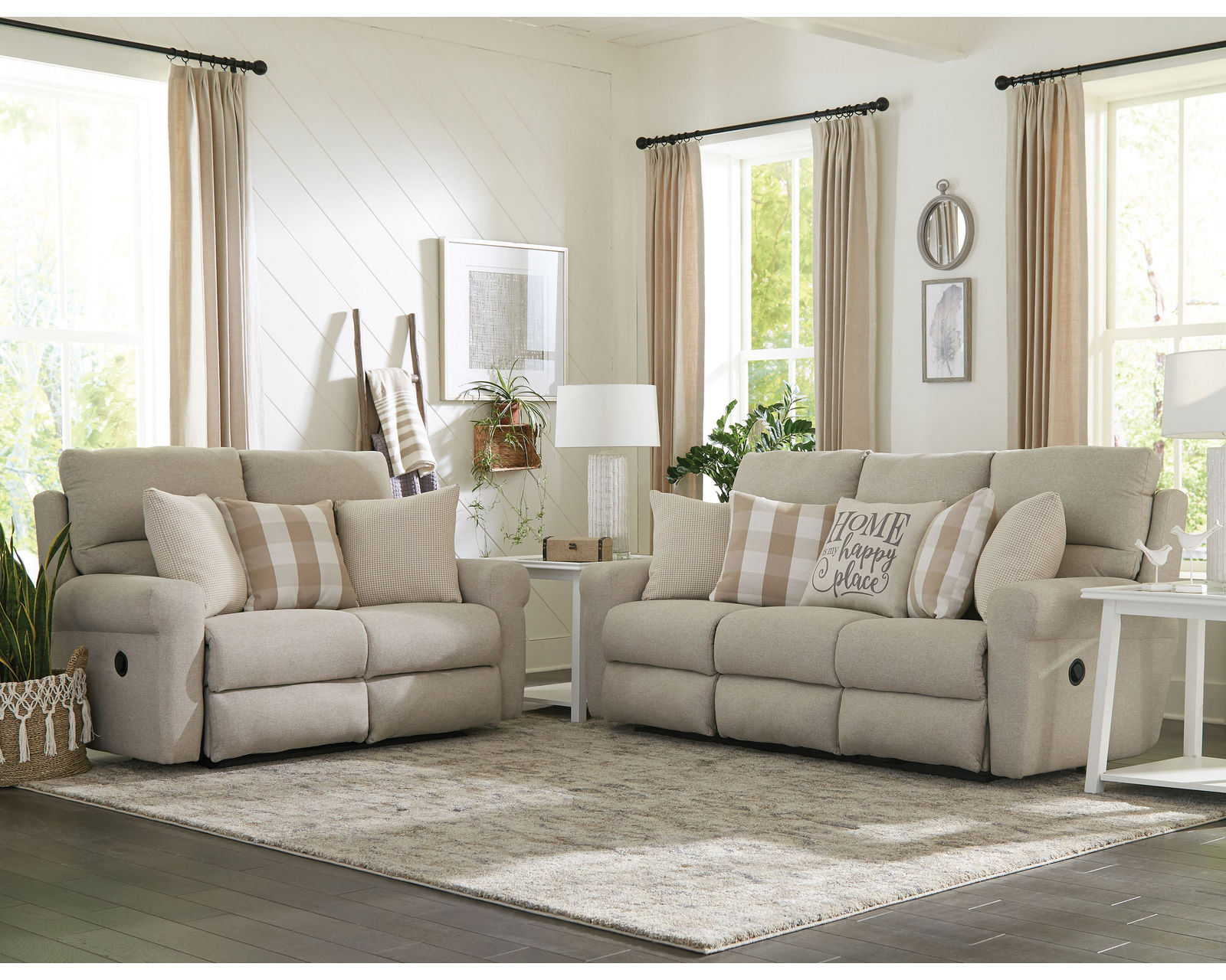 Westport Dual Reclining Lay Flat Sofa (85") 2 colors - In stock - High Quality Steel Seat Box Frame