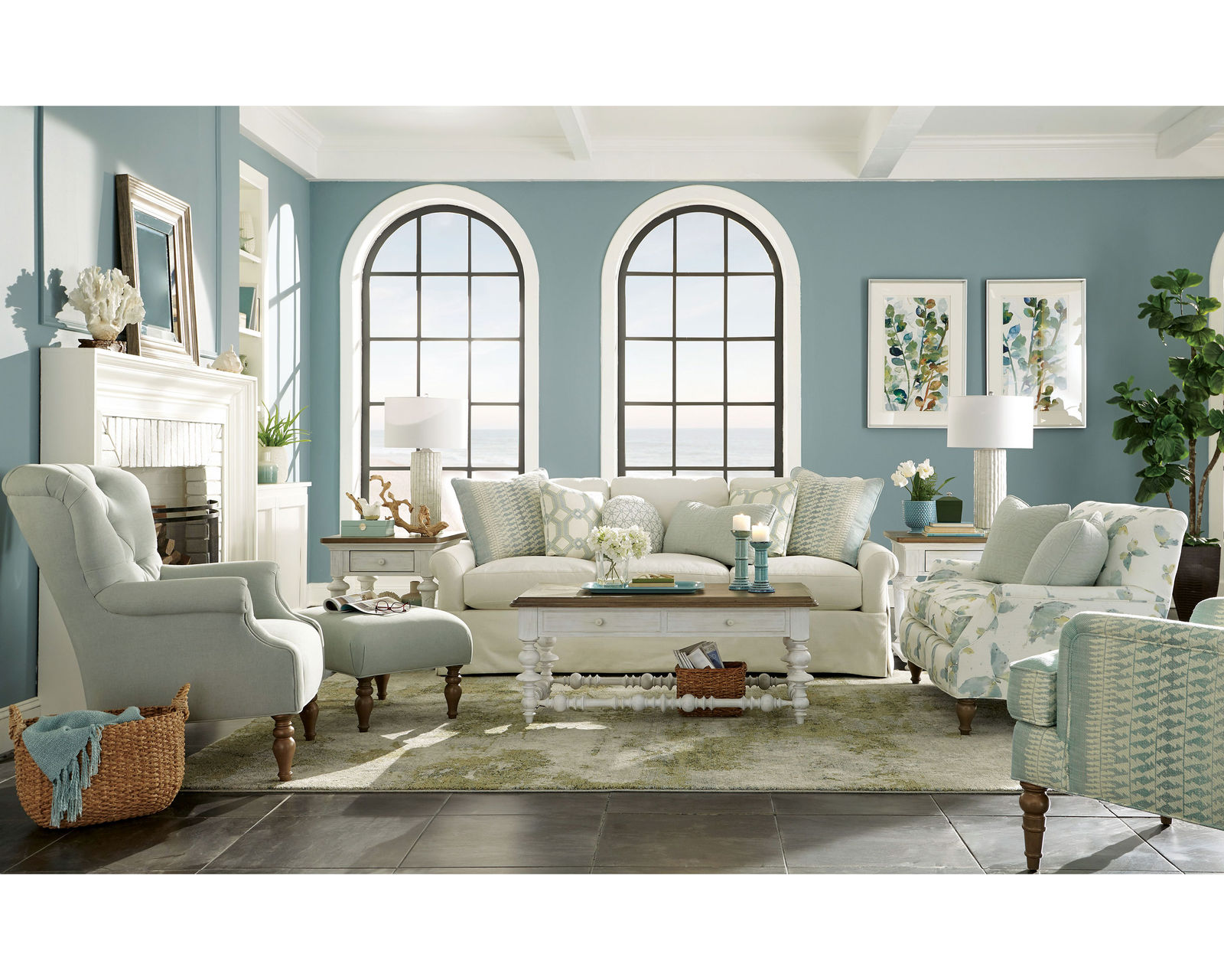 Carrollton 90" Sofa (Performance fabrics) P983550BD - Heavy gauge sinuous wire seat and back springs