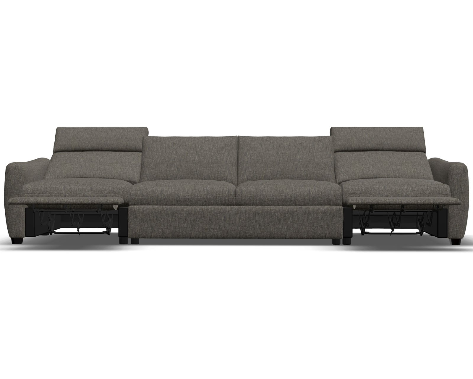 Charli 77743 Power Reclining Sectional (+50 fabrics) - Layout S: Three Piece Reclining Sectional (2 recliners) 144" wide