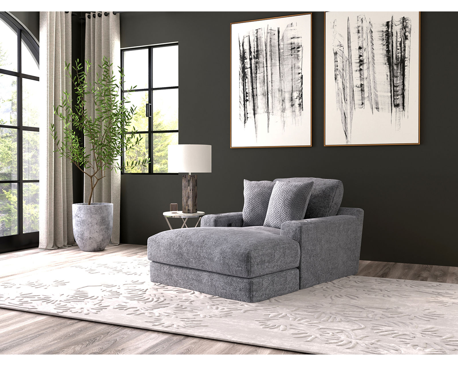 Cozy 51" Extra Wide Chaise (2 colors) includes pillows - Sit Back. Relax. Love Your Home.
