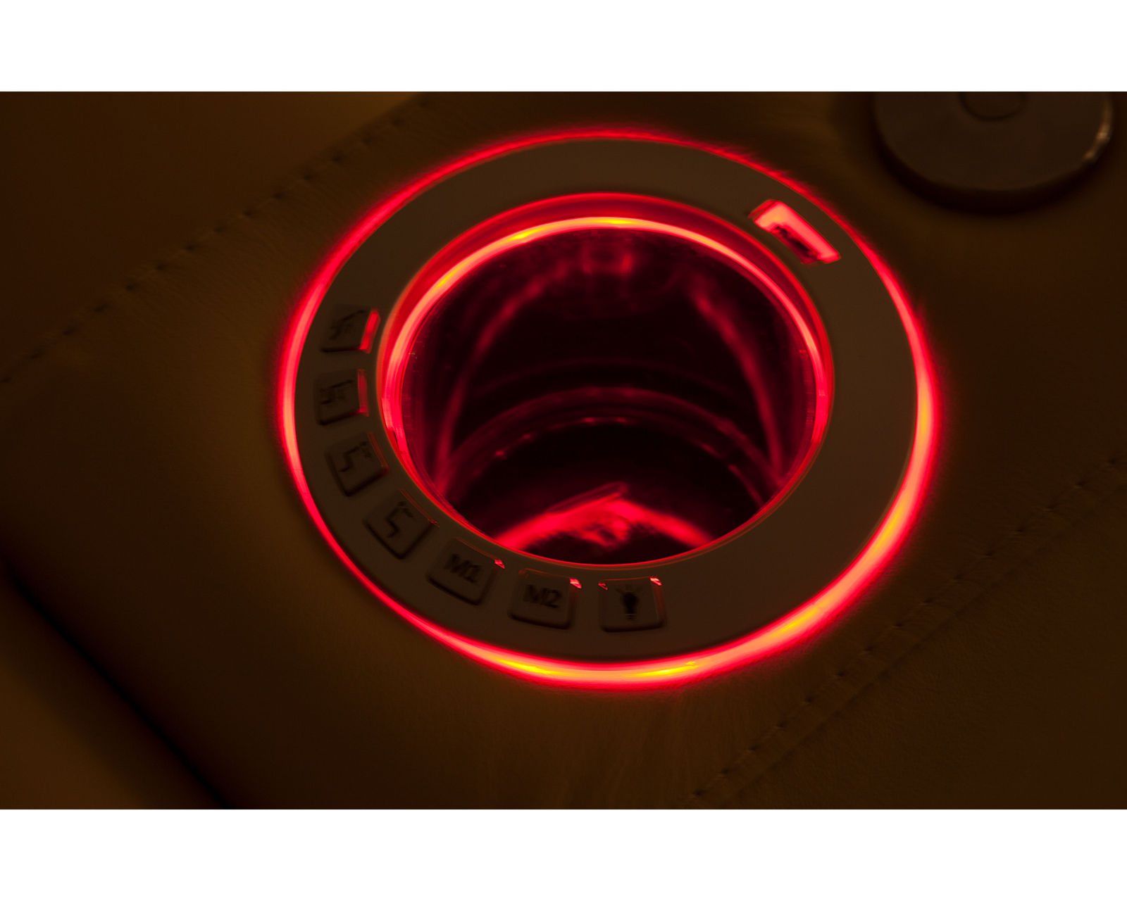 Flicks 41416 Power Reclining Home Theater Sectional (+200 colors)  - LED lighted cupholder standard with multiple led colors