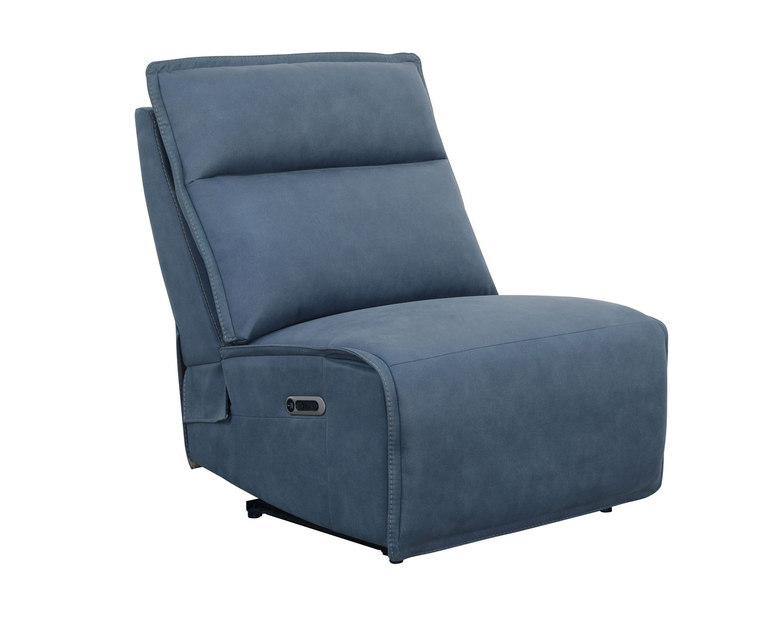 Perimeter Power Reclining Sectional Blue 122" x 122" (In stock - Fast shipping) - Perimeter Power Reclining Armless Chair
