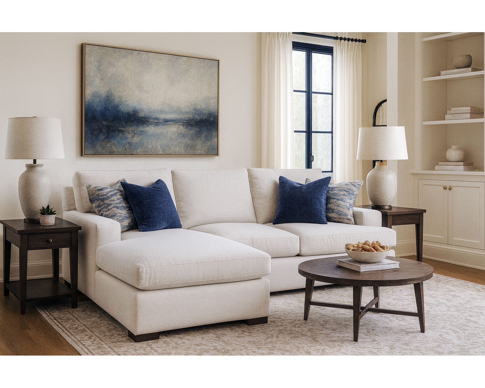 Cambria 97" Sofa w/ Reversible Chaise Ottoman (+69 fabrics) - Cambria 97" Sofa with Reversible Chaise Ottoman