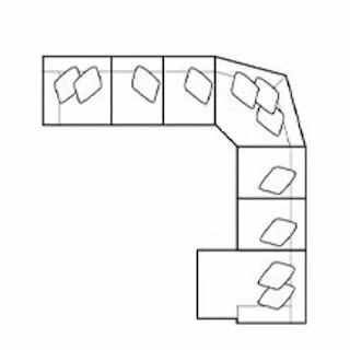 Layout I: Seven Piece Reclining Sectional 158" x 163" x 64" (2 Recliners + Power Chaise)