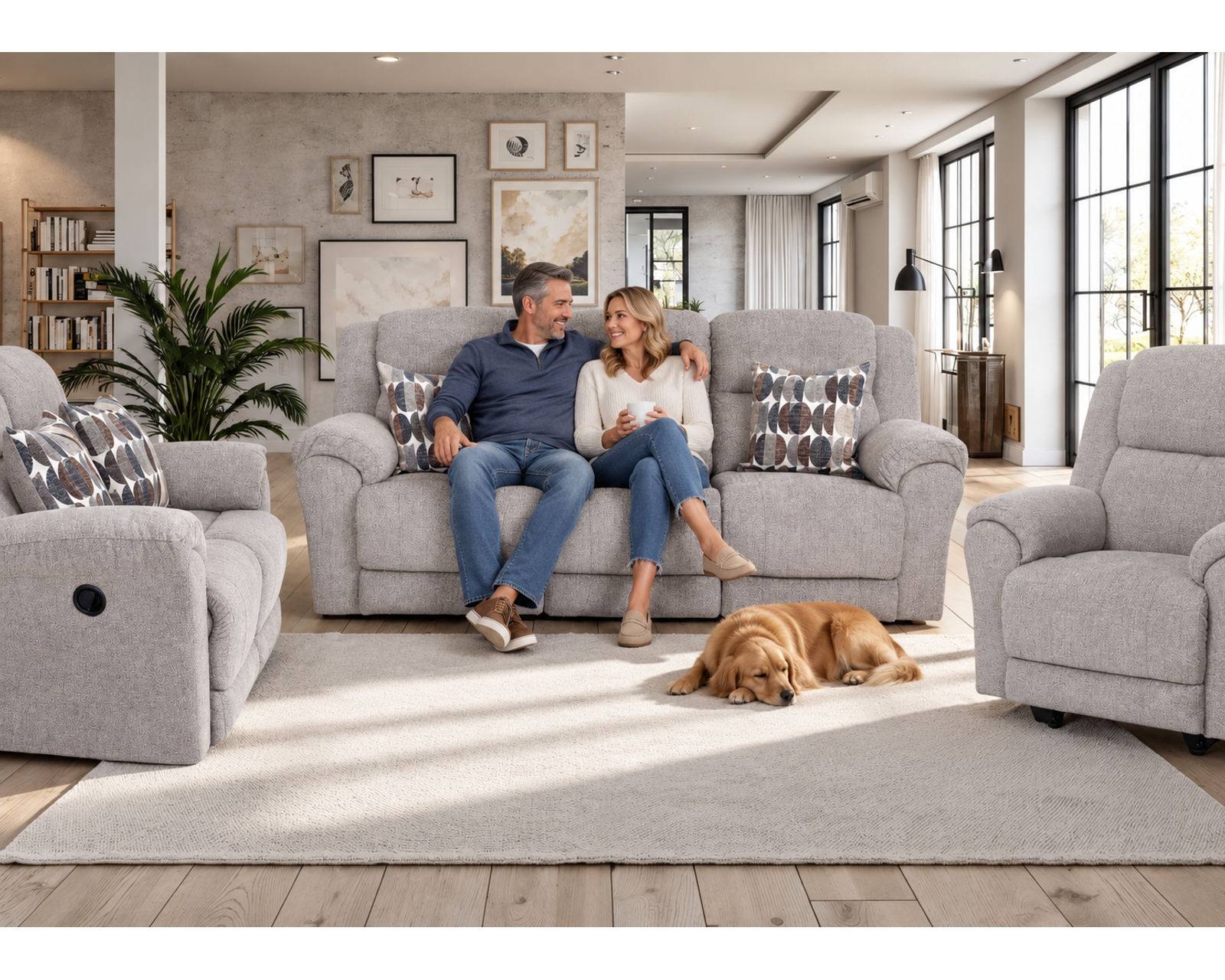 Keaton 90" Reclining Sofa (Plush Comfort. Relaxed Style. Made for Everyday Living) - Built Strong. Made to Move.