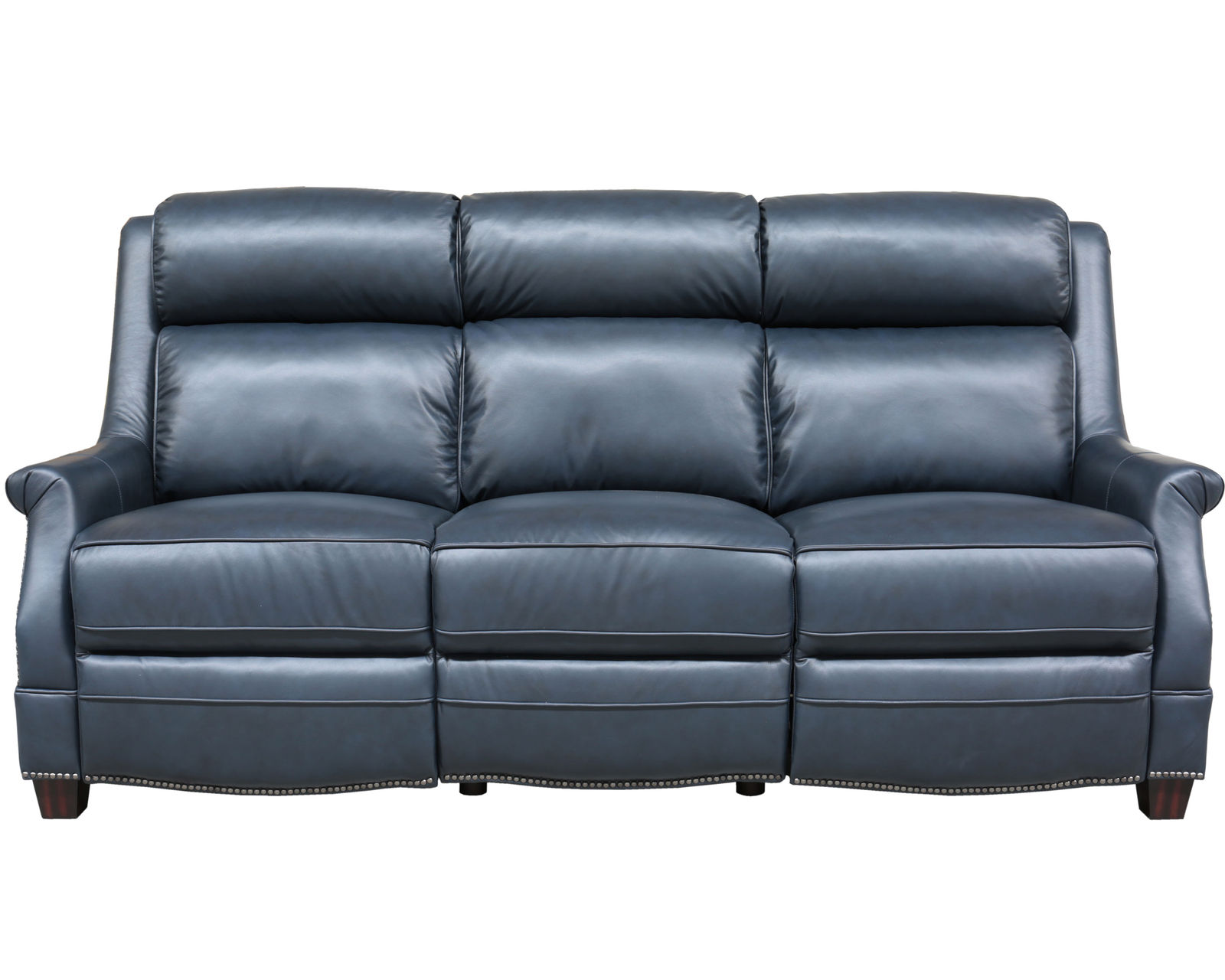 Warrendale 83" Leather Power Headrest Power Reclining Sofa (Blue) In stock - 100% All Genuine Leather