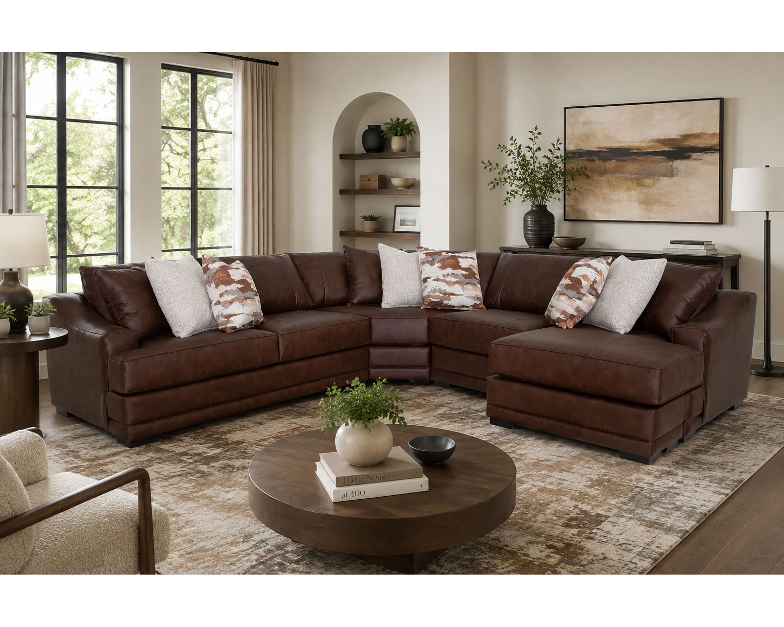 Highlands 893 Modular Sectional (Big Comfort. Flexible Design. The Rich Look of Leather) - Franklin Brings the Room Together. Beautifully. Affordably.