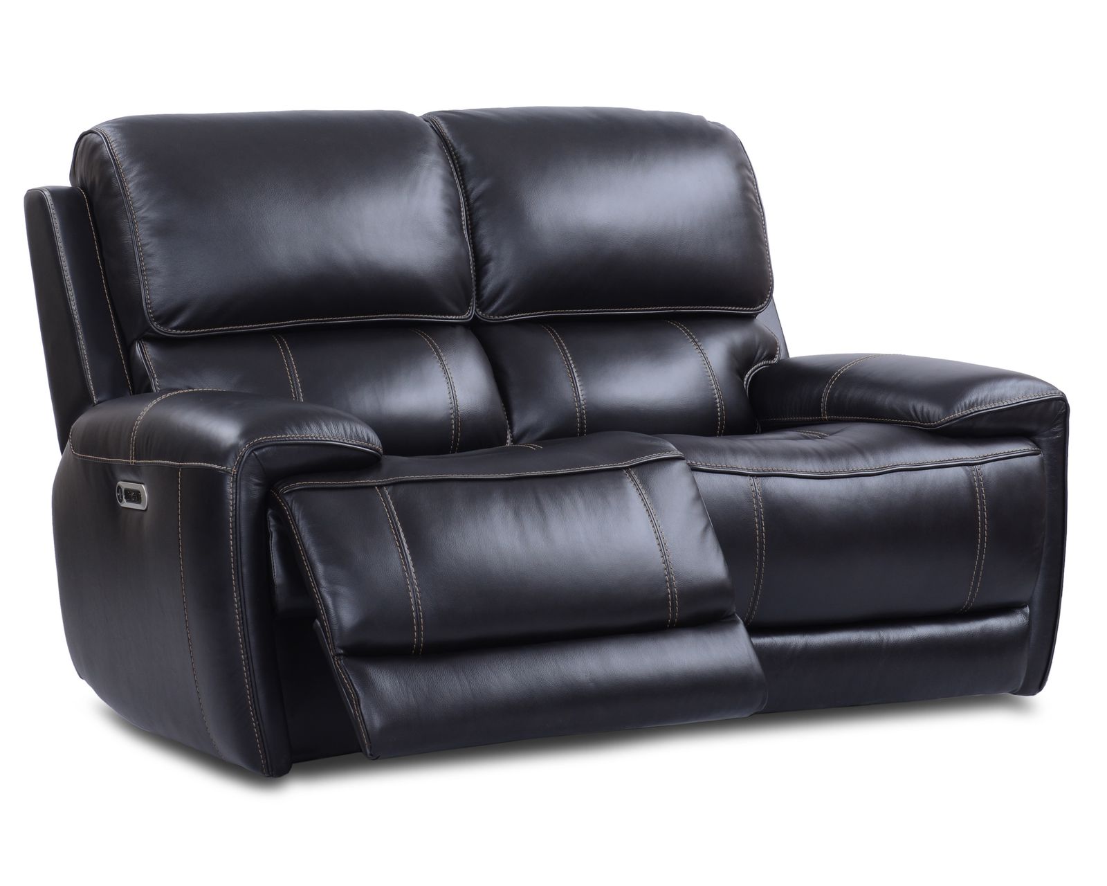 Empire Leather Power Headrest Power Recliner Blackberry (In stock - Fast shipping) - Empire Power Headrest Power Reclining Loveseast