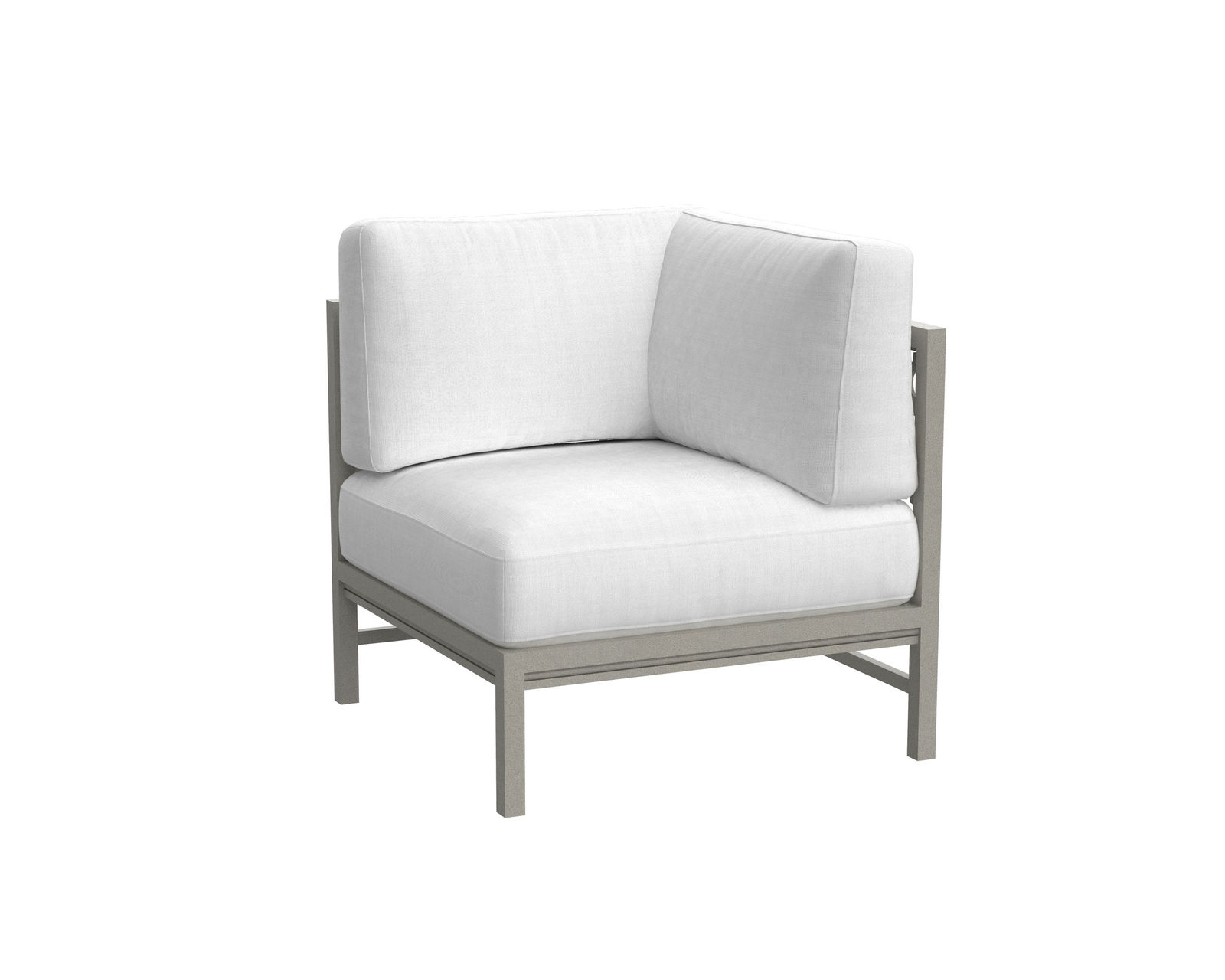 Willow Outdoor Sectional (110 fabrics - 8 metal finishes) - Willow Outdoor Corner Chair