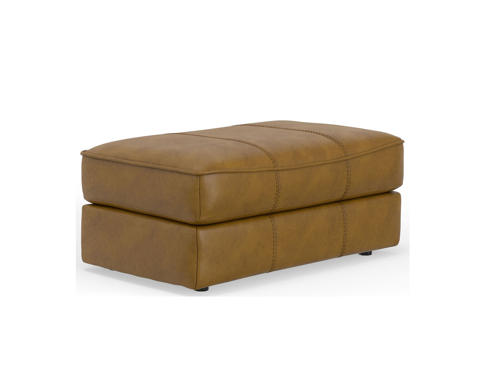 Corvara 91" Top Grain Leather Sofa (includes fabric pillows) - Corvara Ottoman