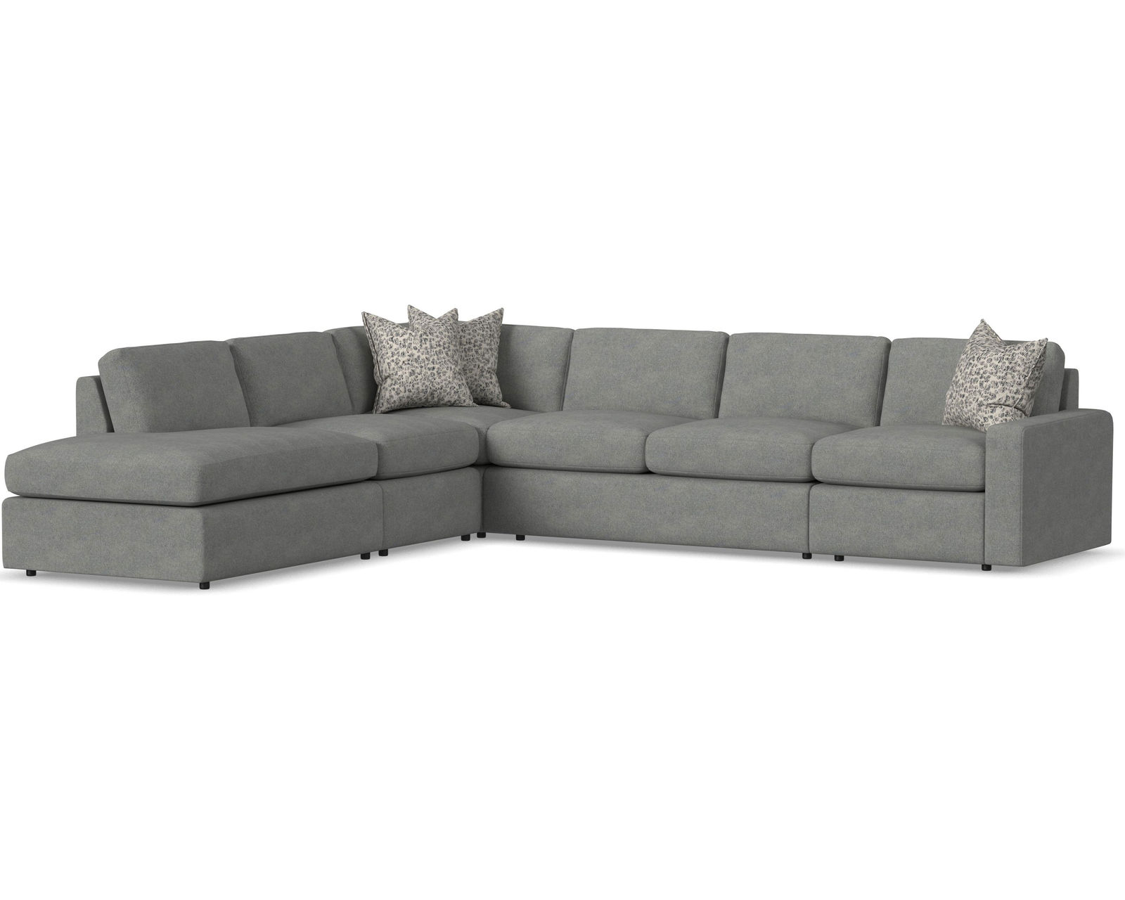Sky 5511 Sectional (hypoallergenic down-like cushion) +100 fabrics - Layout I: Five Piece Sectional 120" x 137"