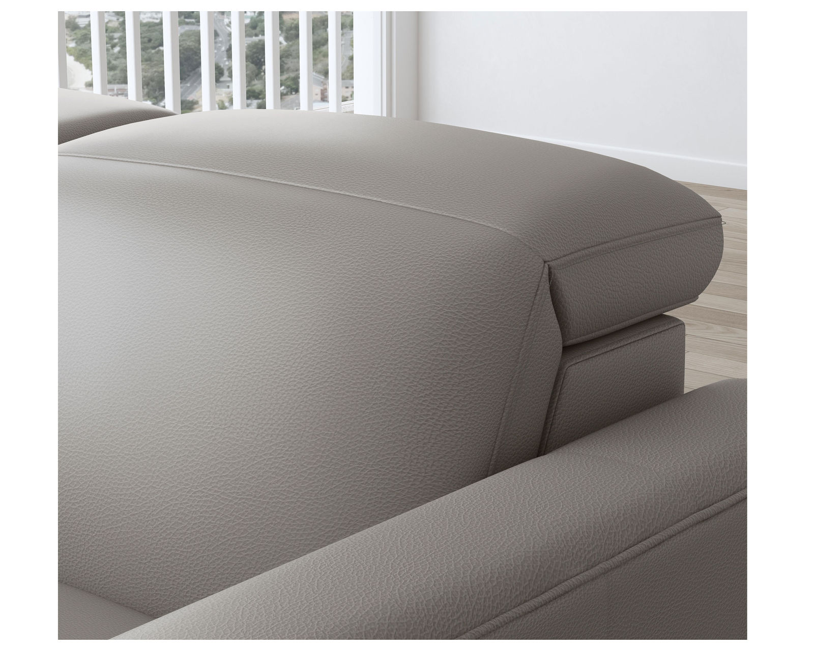 Aurora Leather Power Headrest Power Reclining Sectional (+2 colors) 749-01 - In stock - In stock - fast free shipping