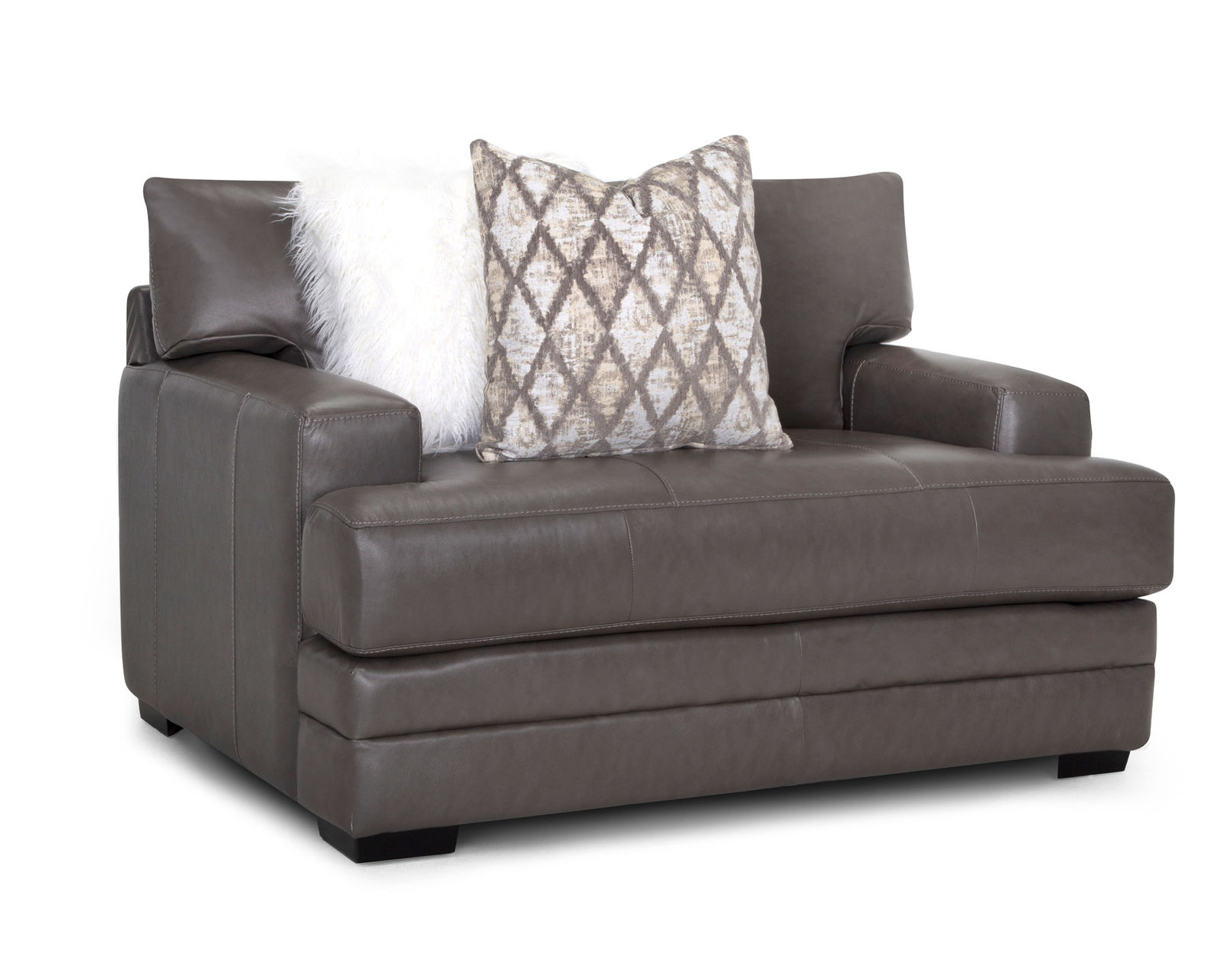 Lizette 973 Leather Sofa (101") Includes Pillows - Take an Extra 25% Off this Leather Chair and a Half