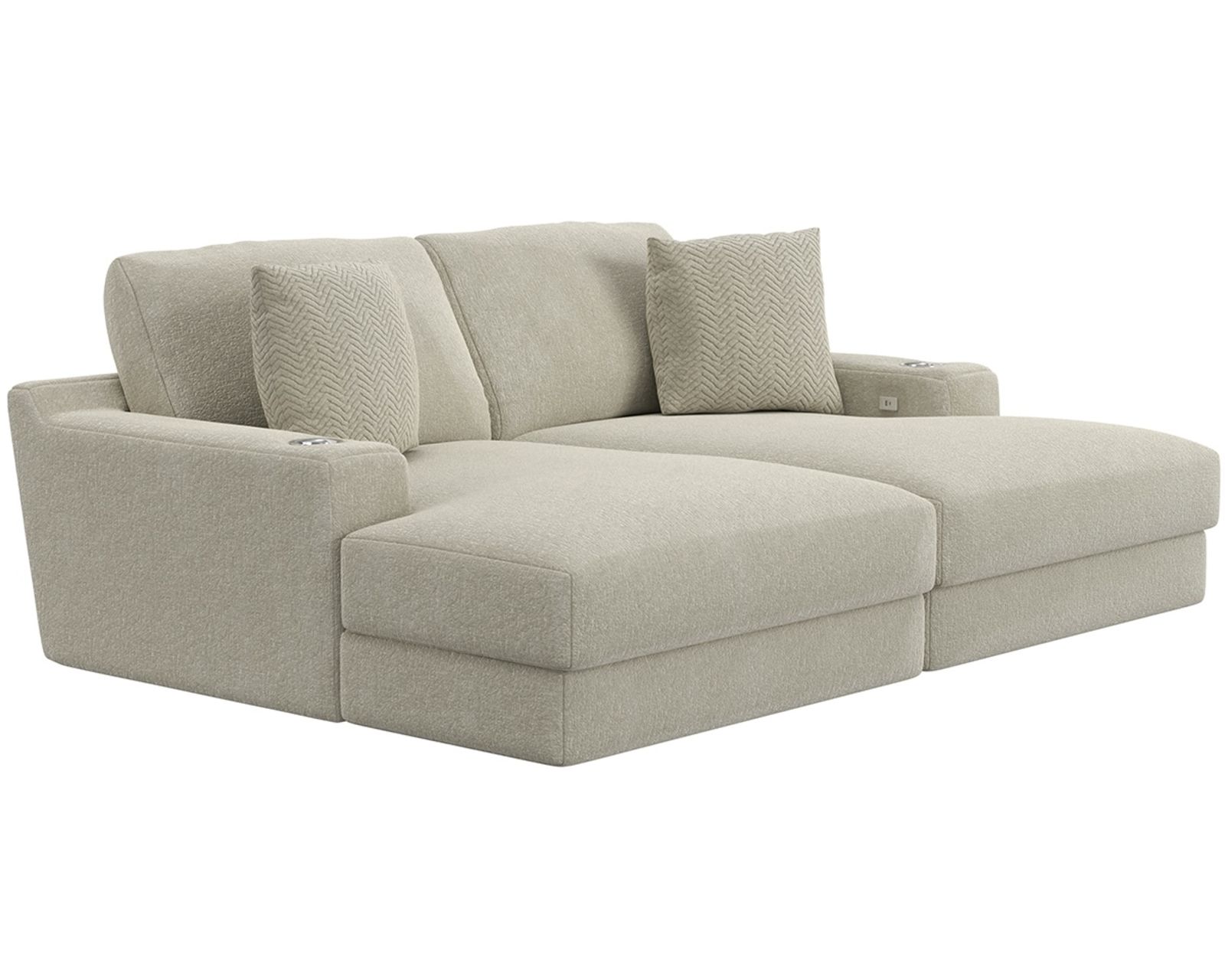 Cozy Double Wide 88" Home Theater Chaise (includes pillows) 2 colors
