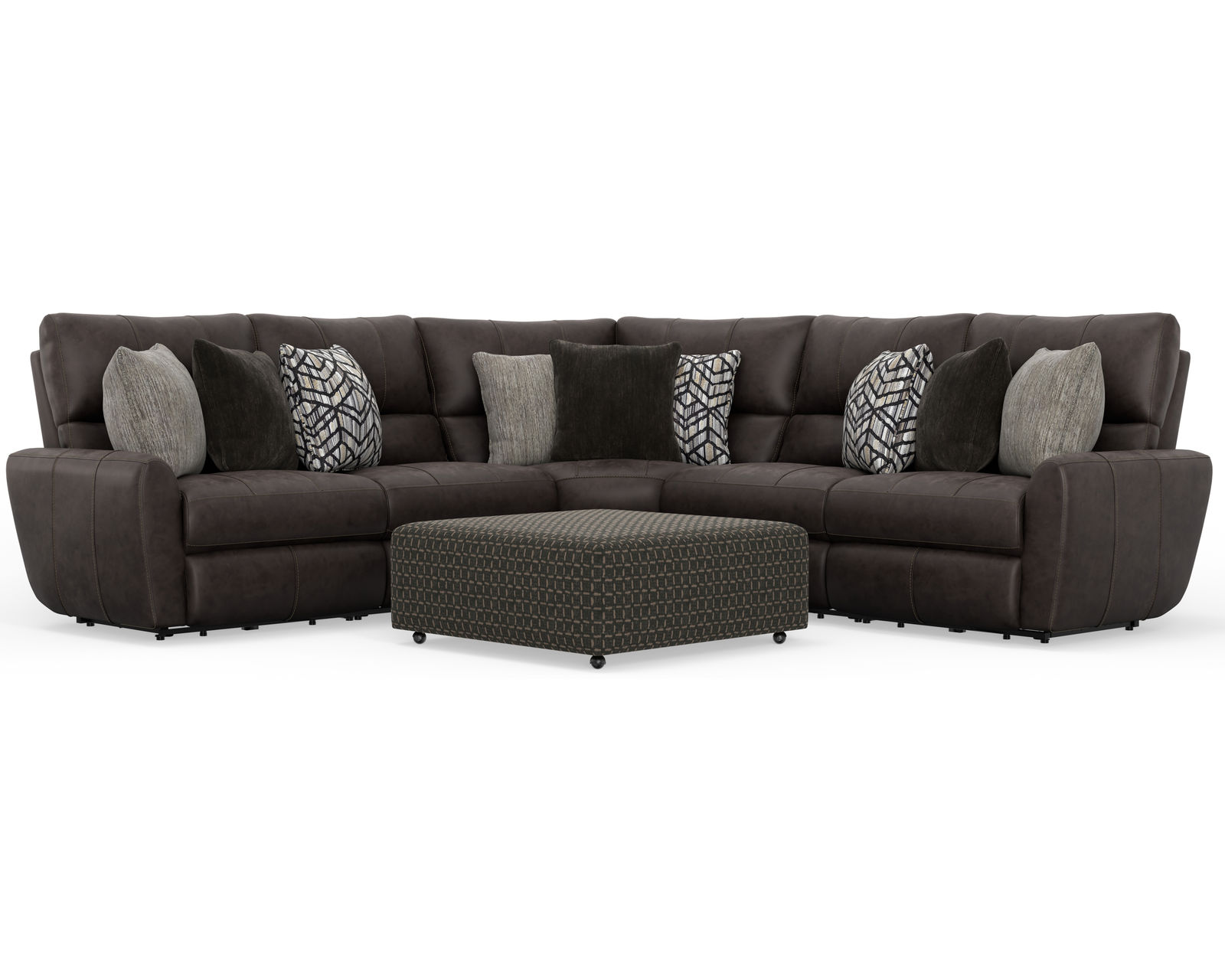 Royster Deep Seat Three Piece Power Reclining Sectional - 400 lb. per recliner  - Heavy Weight – 400 lb. per reclining seat