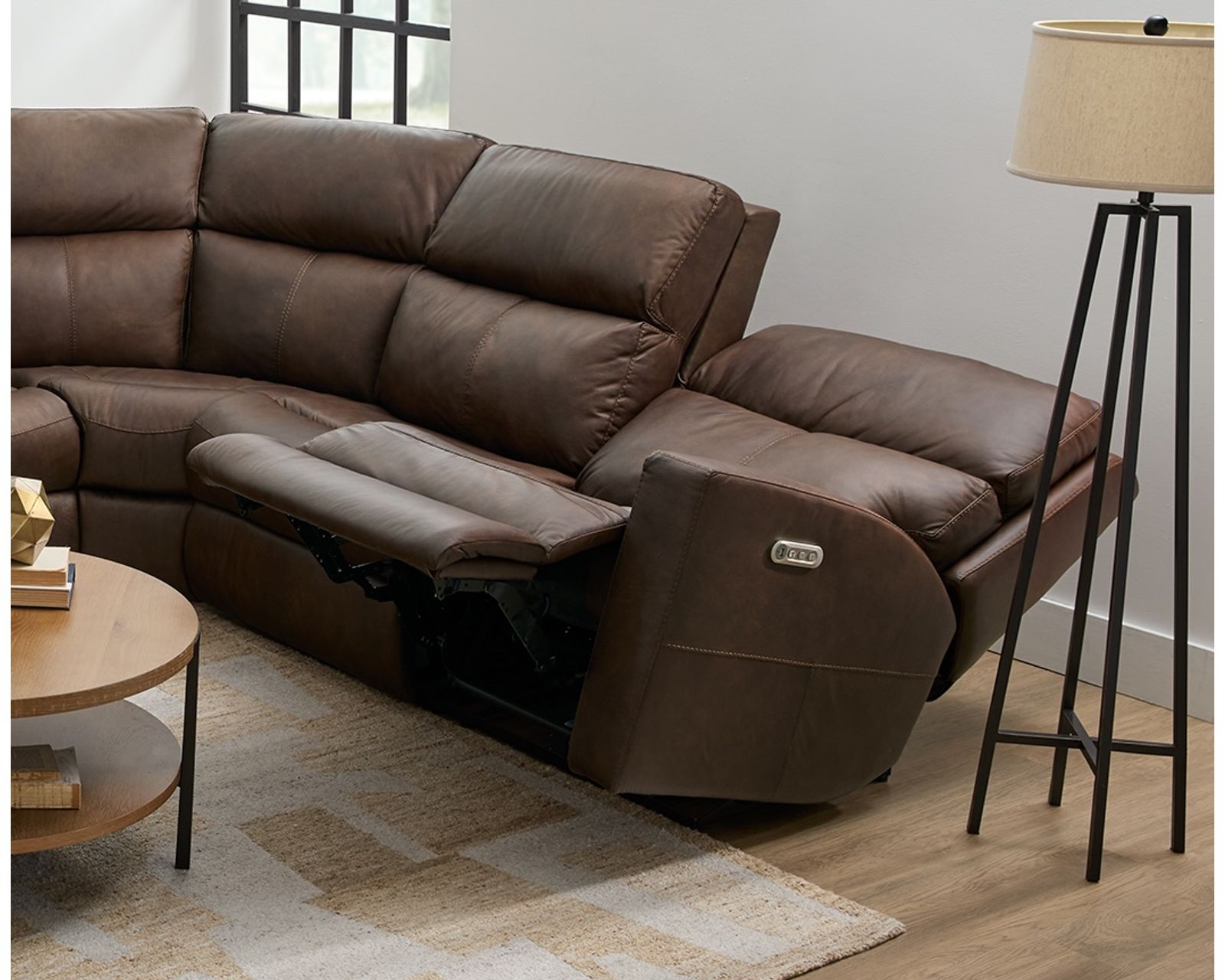 Score 2805 Leather Triple Power Reclining Sectional (+20 leathers) - Zero Gravity Reclining Mechanism