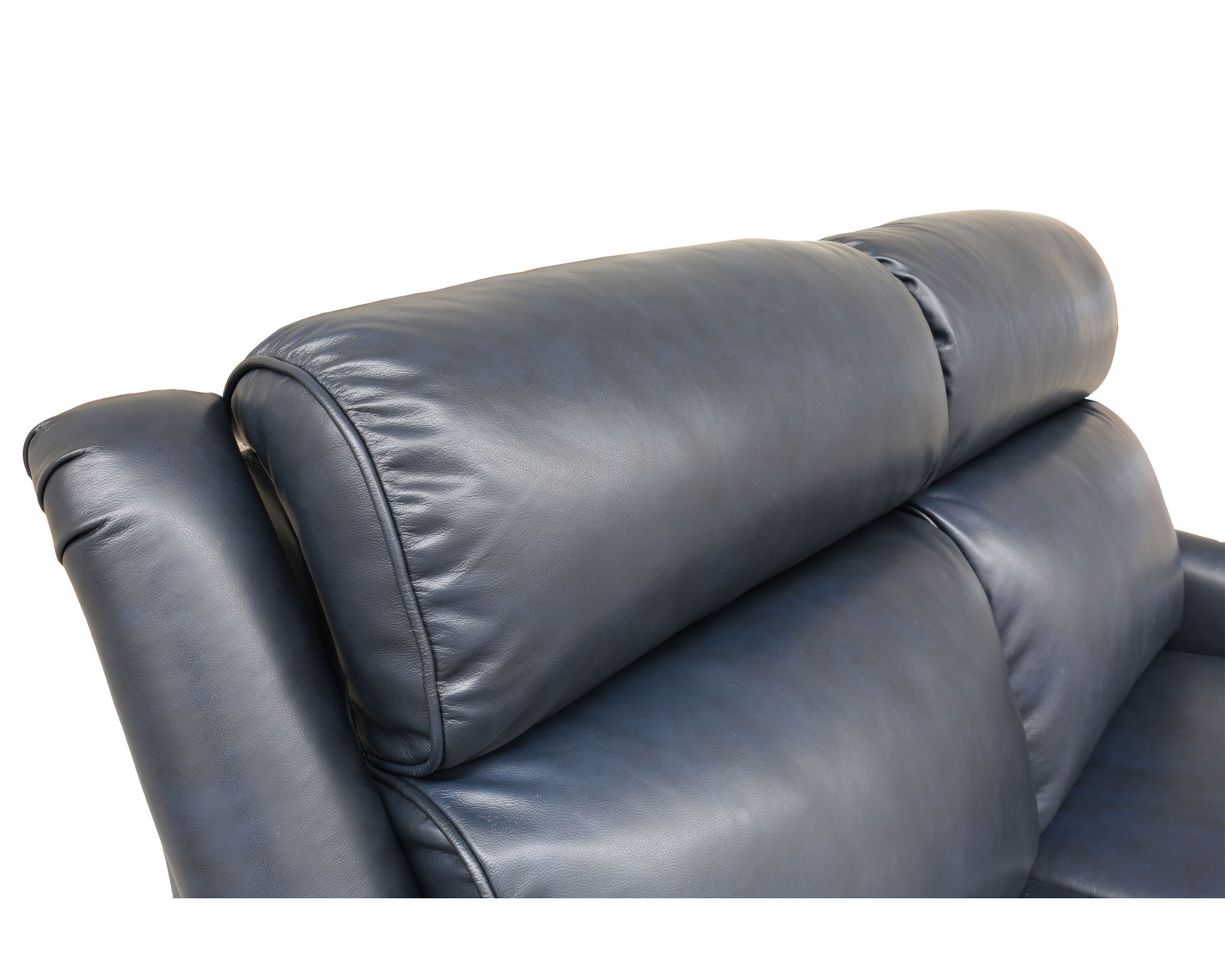 Warrendale 83" Leather Power Headrest Power Reclining Sofa (Blue) In stock - Includes Power Headrest - Power Recline