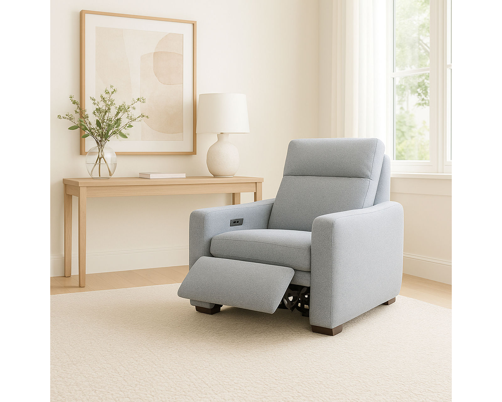 Ava 1685 Triple Power 87" Reclining Sofa (2 colors) in stock - Includes Power Recline, Power Headrests and Power Lumbar
