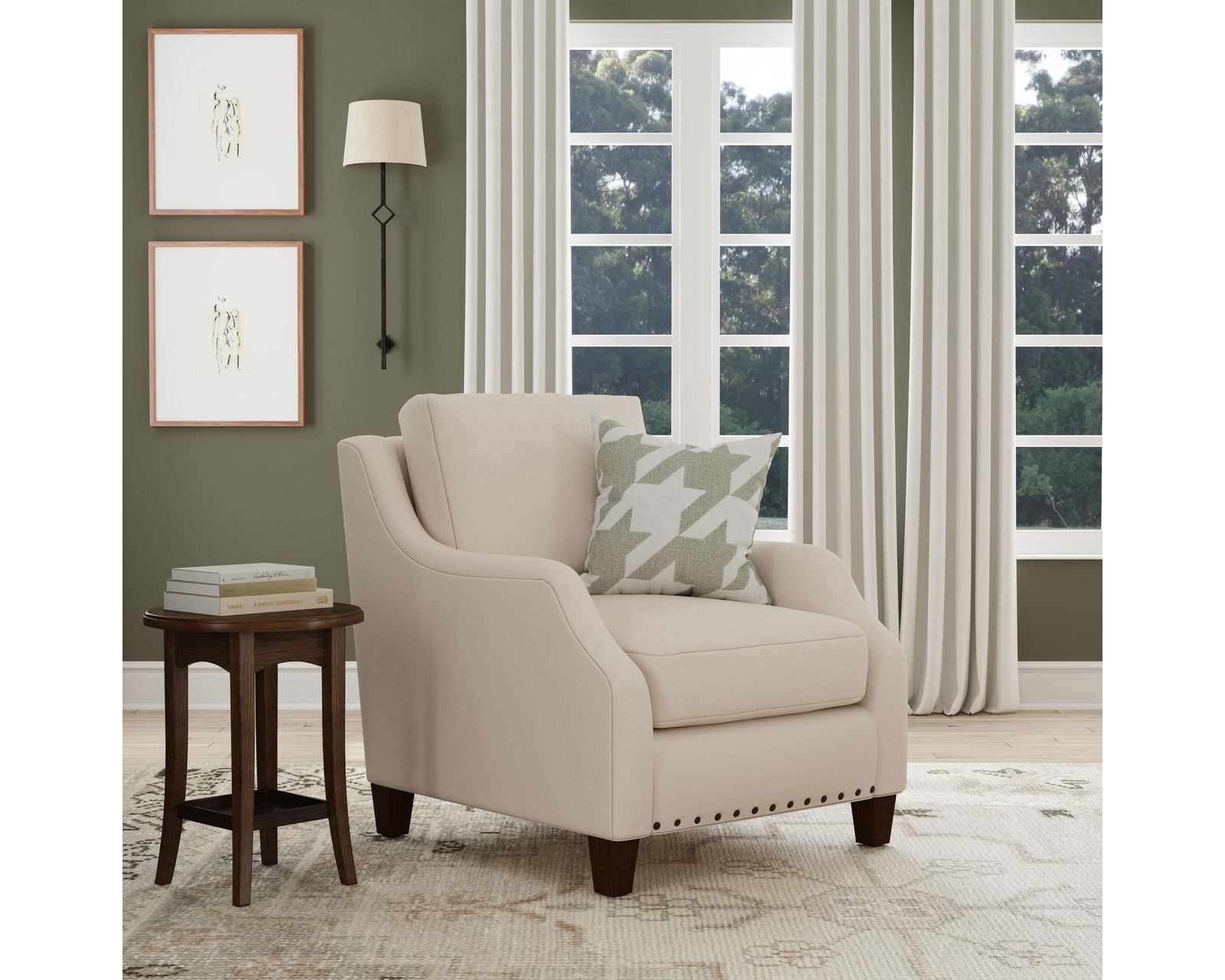 Gianna 7824 Sofa (86") +100 fabrics) - Gianna Nail Head Chair