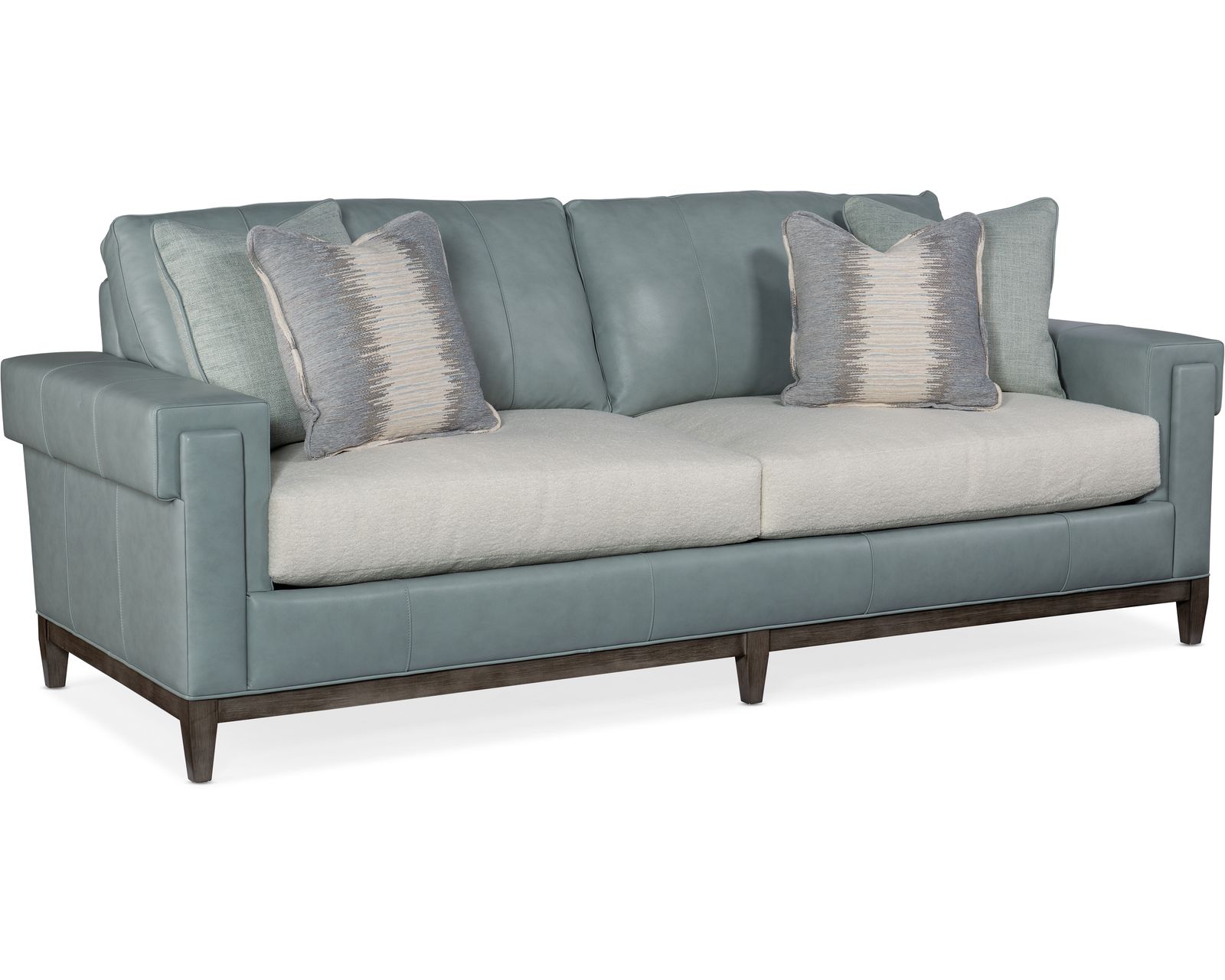 Bradington Young Noah 76" Studio Sofa (12 leathers) 8-Way Hand Tie - Noah 76" Stationary Studio Sofa 8-Way Hand Tie