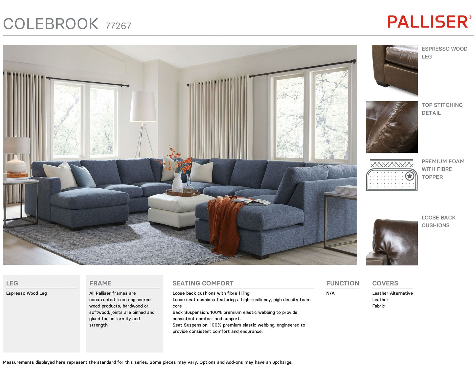 Colebrook 77265 Sofa (94") +100 leathers