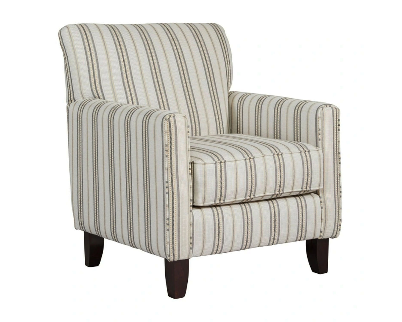 Durango Pewter Two Piece Sectional (includes pillows) - performance fabric 96" x 124" - Unica Oxford Accent Chair - performance fabric