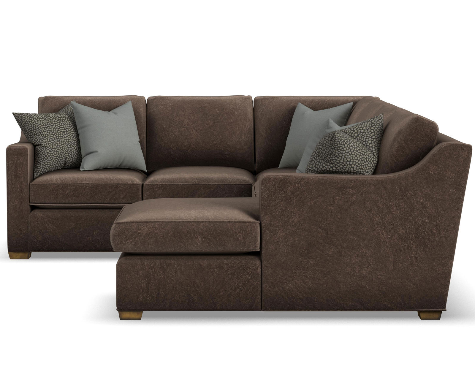 Milo 7050 Stationary Sectional  (+100 fabrics) - Layout F: Four Piece Sectional 97" x 127" x 69"