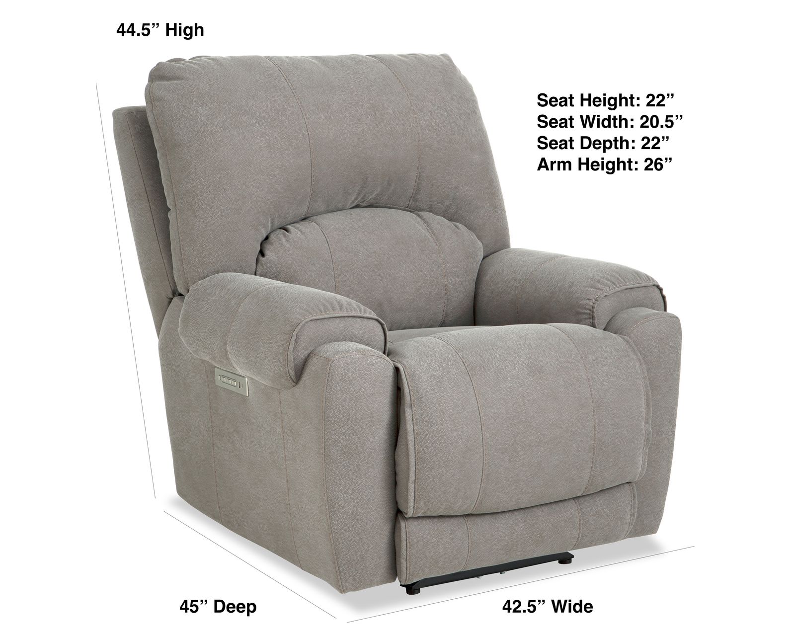 Havana 88" Triple Power Reclining Sofa with Center Drop Down Table (In stock) - Havana Zero Gravity Triple Power Recliner