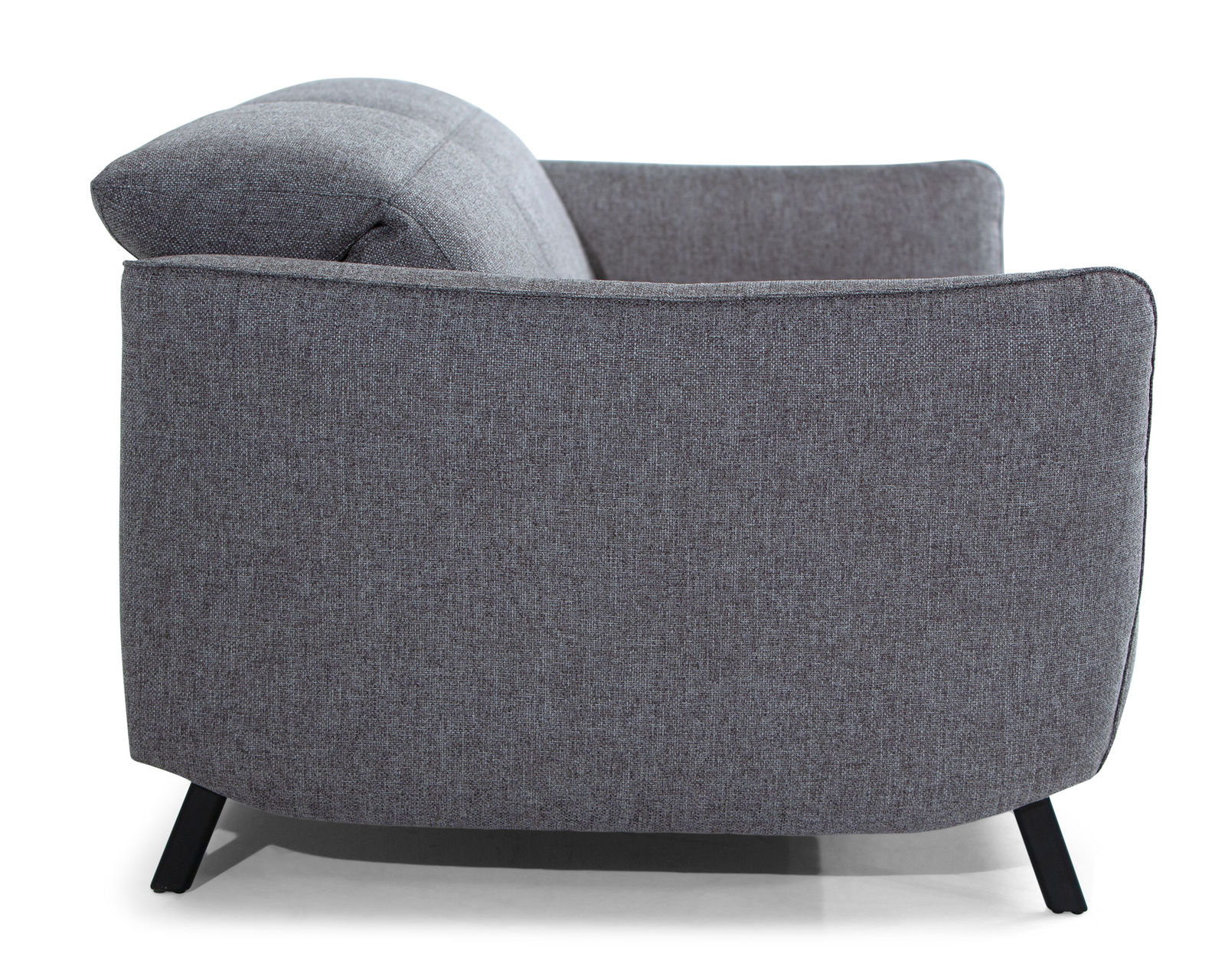Lima C267 Sofa (74" or 86") +40 fabrics - Sofa Side View with Adjustable Headrests in Closed Position