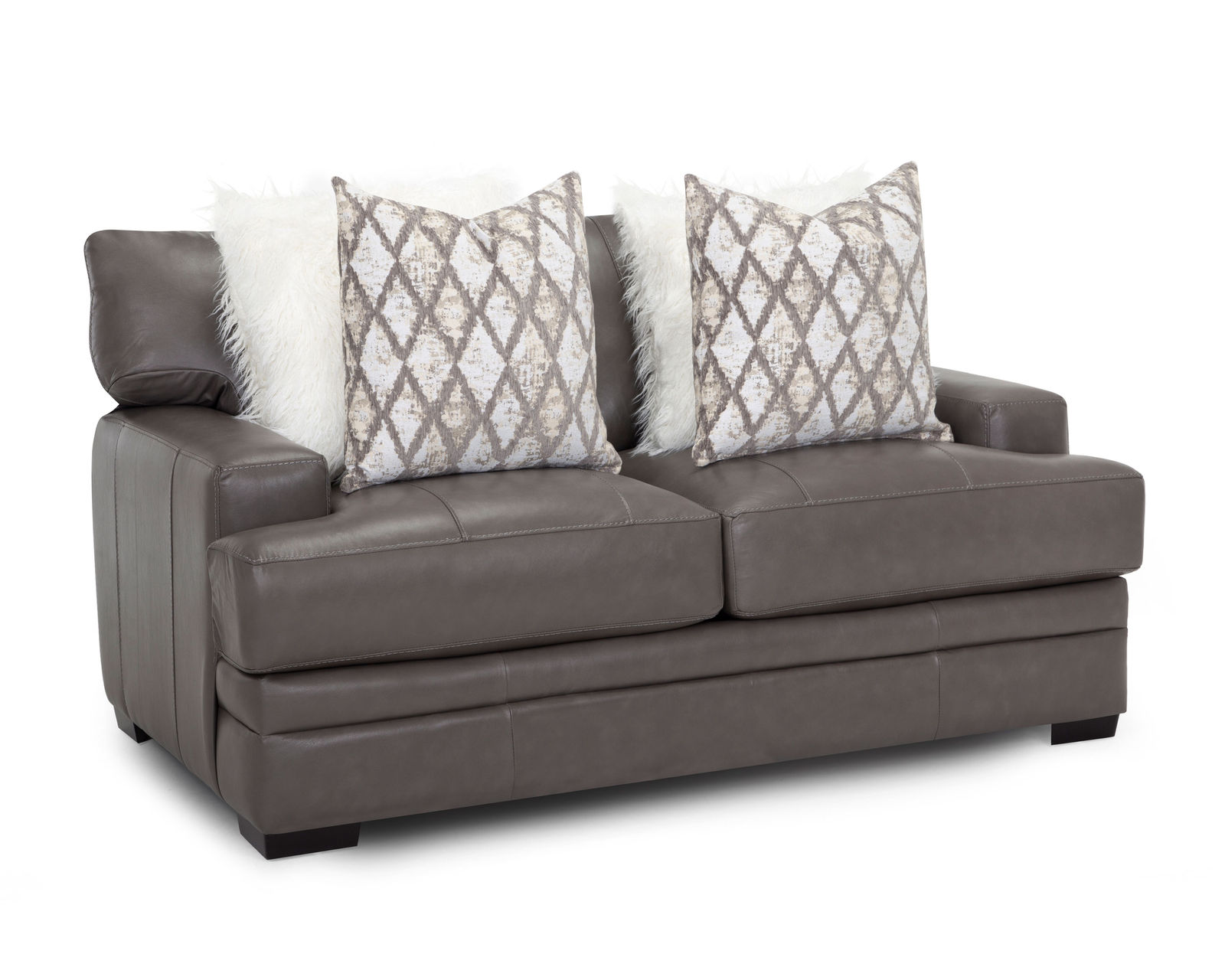 Lizette 973 Leather Sofa (101") Includes Pillows - Take an Extra 25% Off this Leather Loveseat
