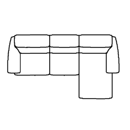 Layout A: Three Piece Sectional 101" x 65"