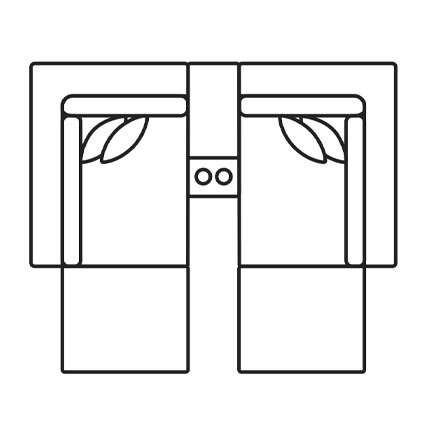 Layout C: Five Piece Sectional 88.5" x 107"
