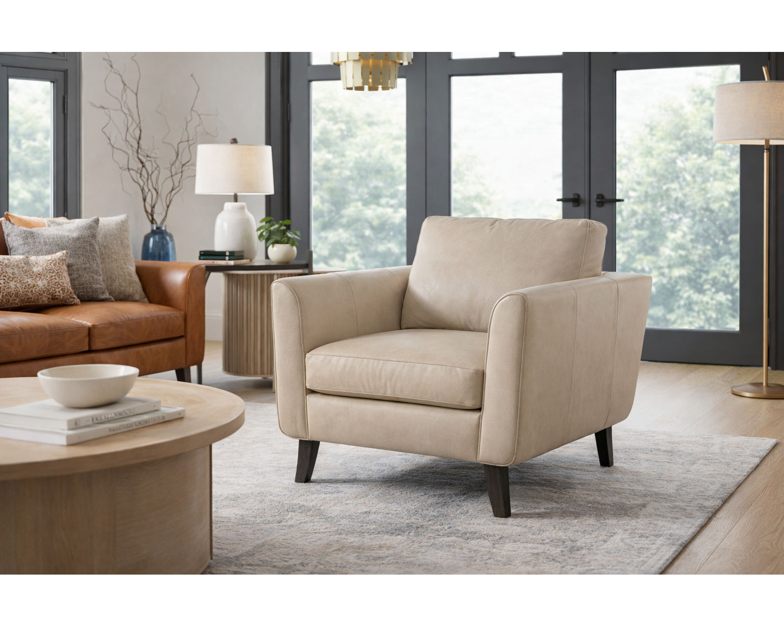 Bradington Young Alora 745 Sofa (12 leathers) 8-Way Hand Tie - Alora Stationary Chair 8-Way Hand Tie