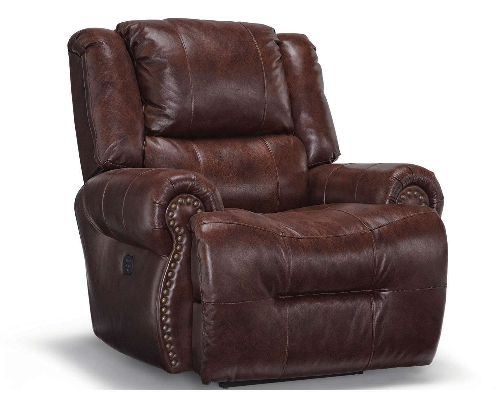 Genet Leather Double Reclining Sofa w/ Dropdown Table (+30 leathers) 85" - Genet Leather Recliner Available as a Swivel Glider, Rocker or Space Saver Recliner