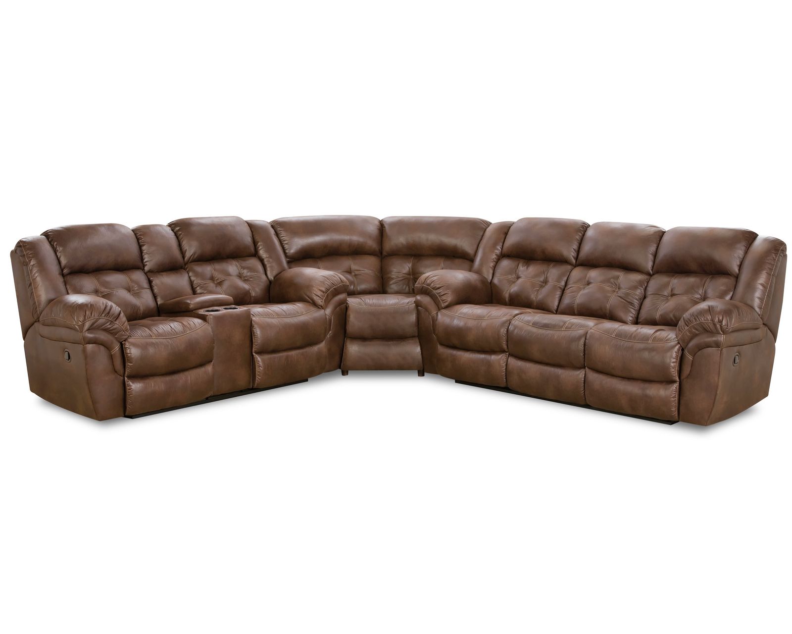 Haven Three Piece Reclining Sectional Espresso (In stock)