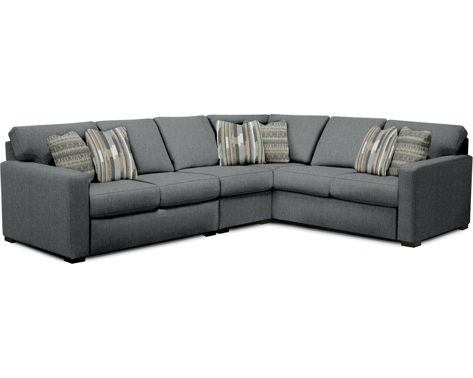 Baylor Stationary Sectional  (+100 Standard and Performance Fabrics) - Layout L: Three Piece Sectional 123" x 95"